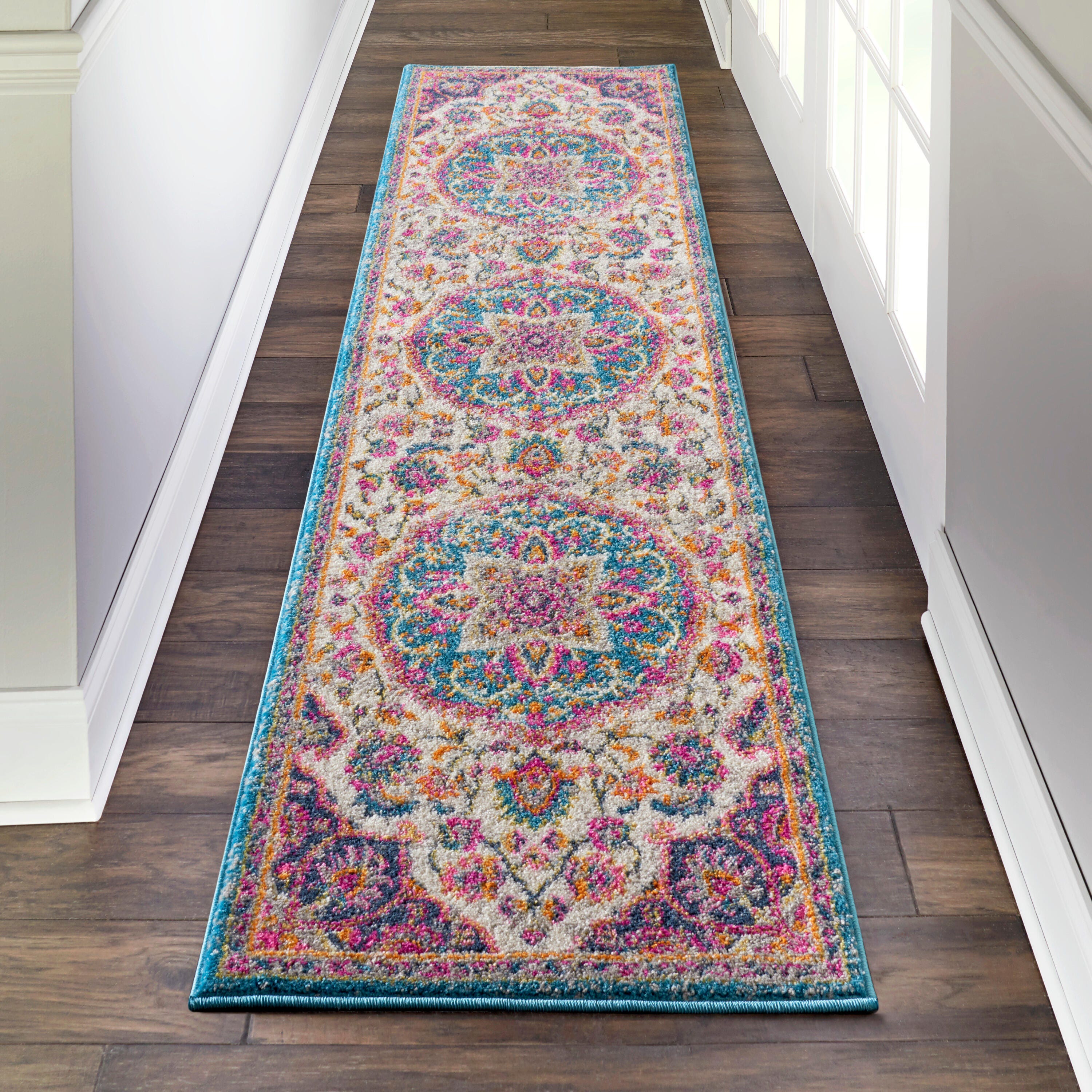 Nourison Home Passion Classic 2'2" x 10' Runner Rug, Ivory/Multi, rollover