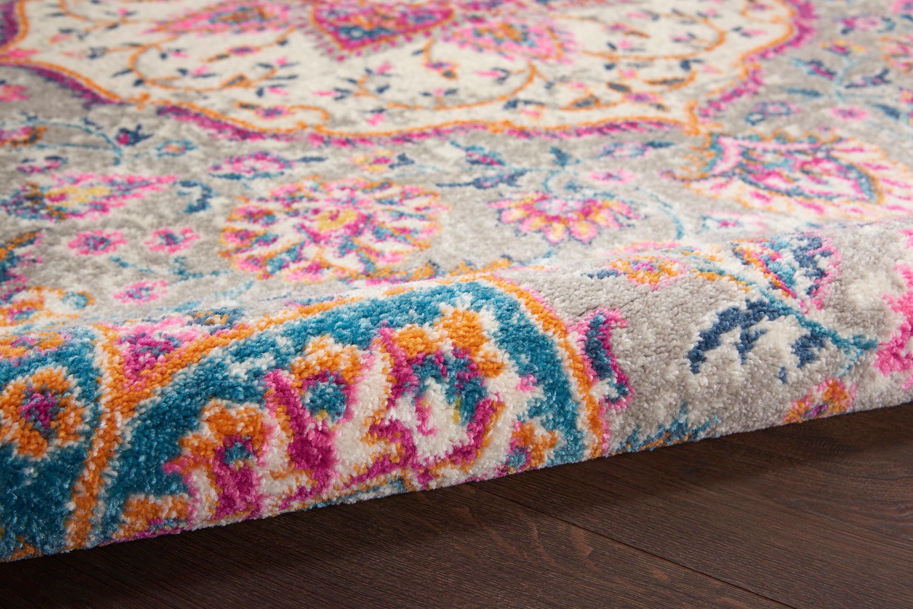 Nourison Home Passion Classic 2'2" x 7'6" Runner Rug, Gray/Multi, large