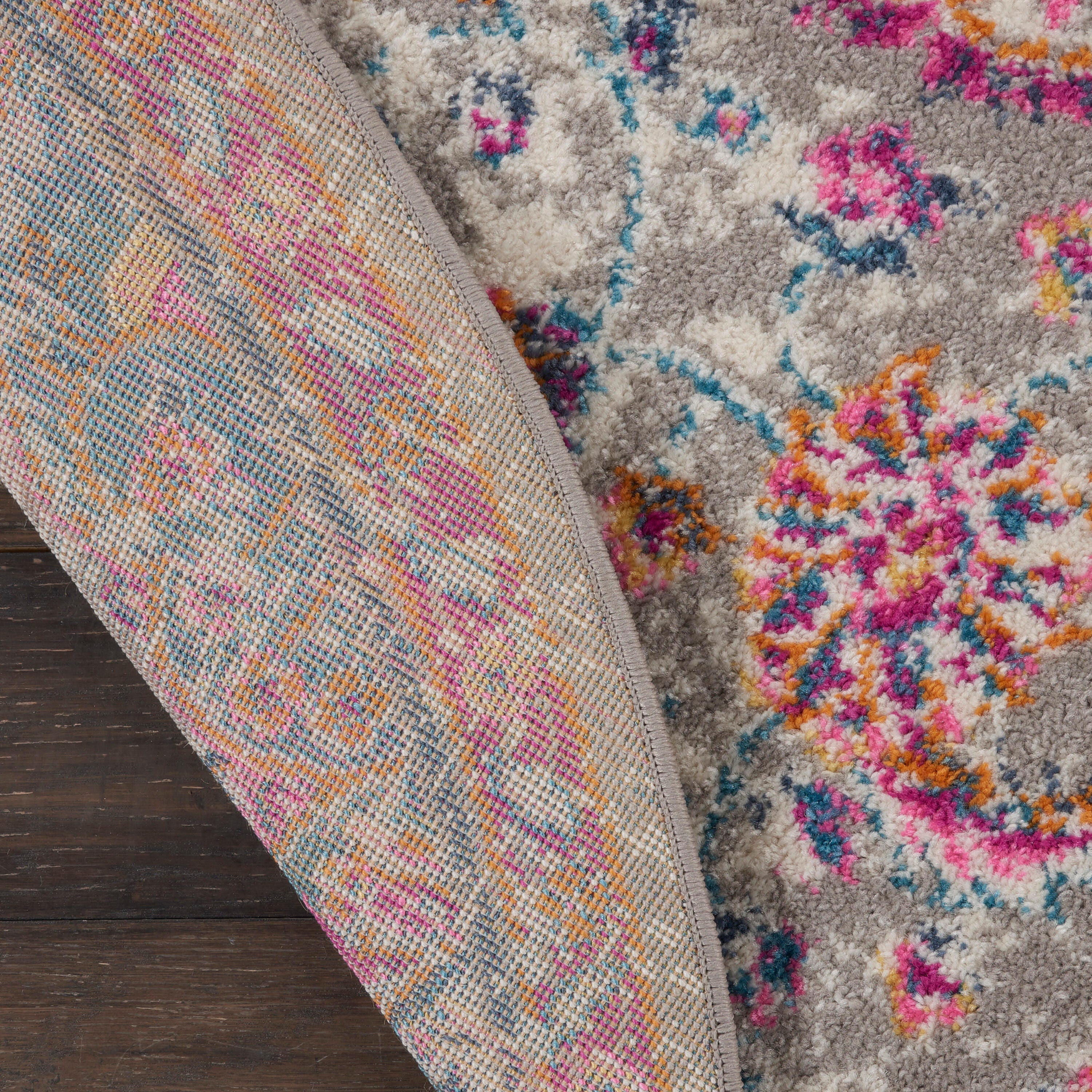 Nourison Home Passion Classic 5' Round Area Rug, Gray/Multi, large