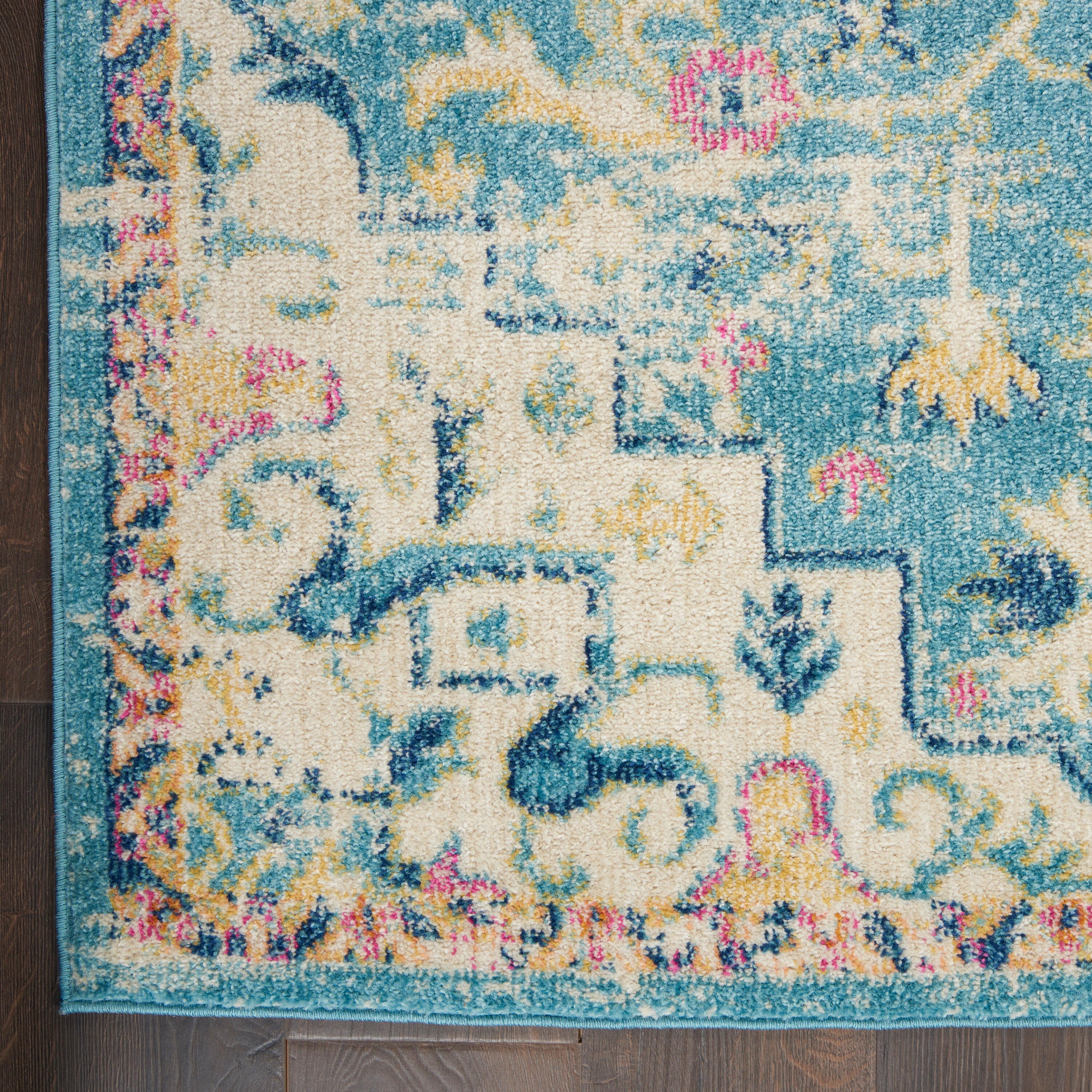 Nourison Home Passion Persian 2'2" x 10' Runner Rug, Ivory/Light Blue, large