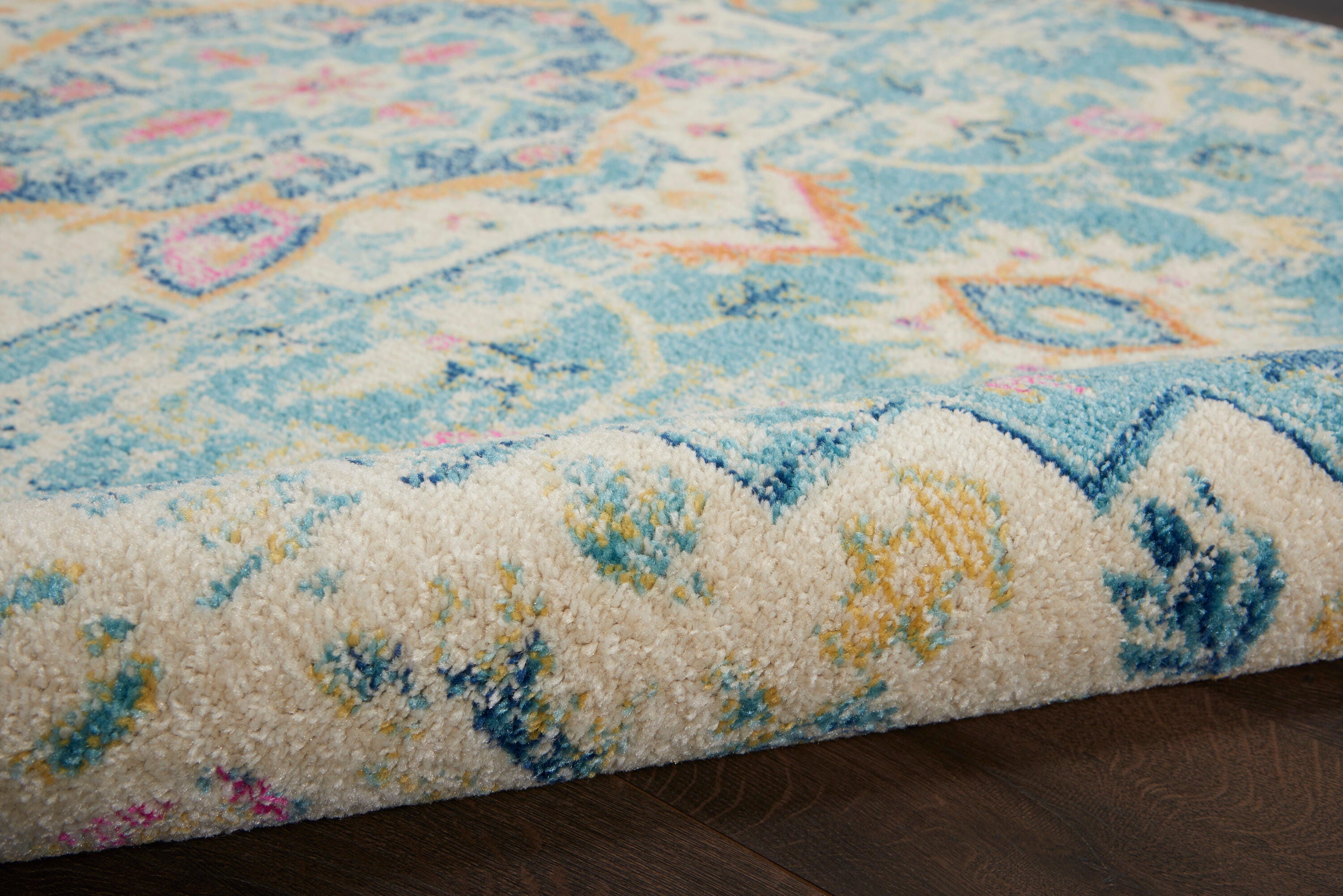 Nourison Home Passion Persian 2'2" x 10' Runner Rug, Ivory/Light Blue, large