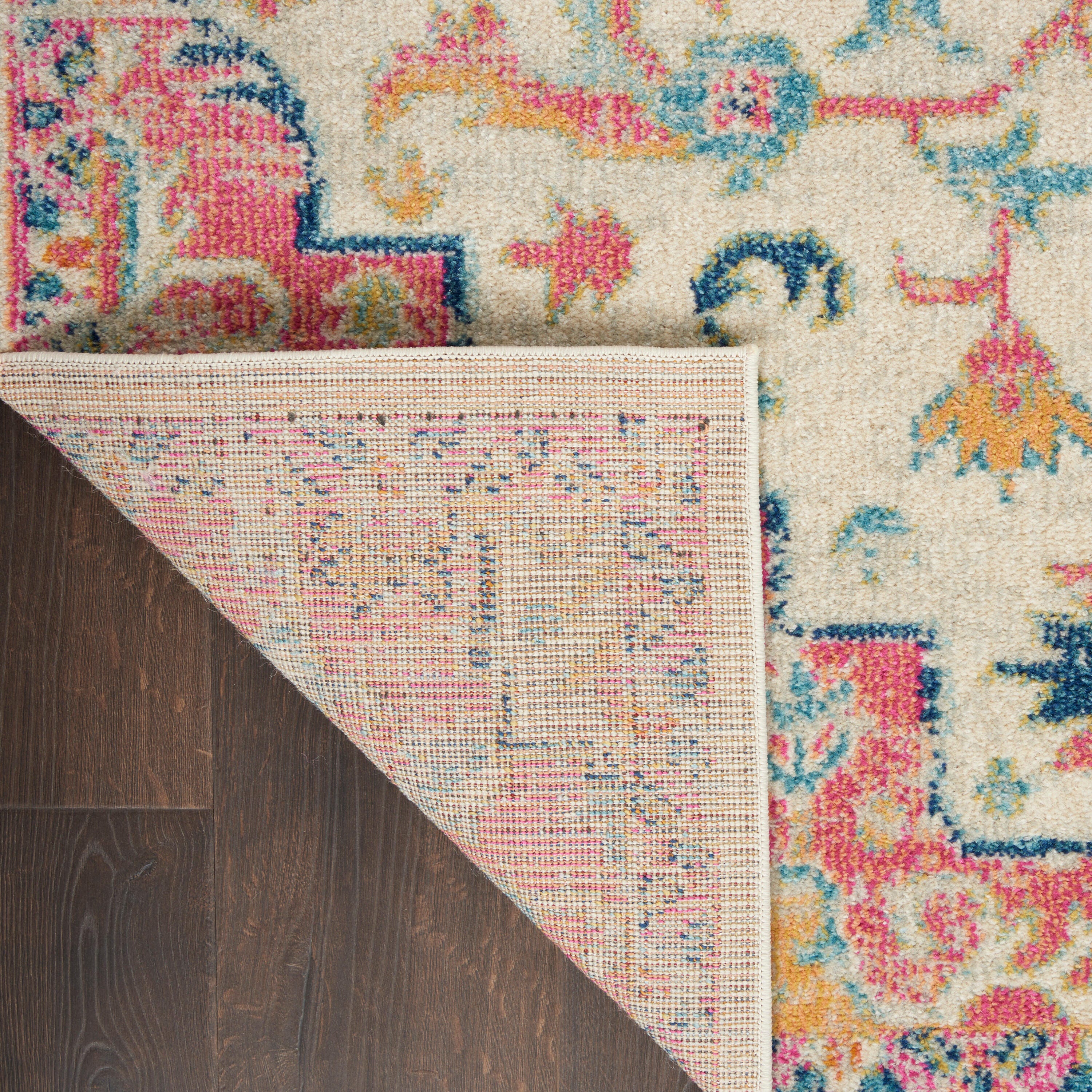 Nourison Home Passion Persian 2'2" x 7'6" Runner Rug, Ivory/Pink, large