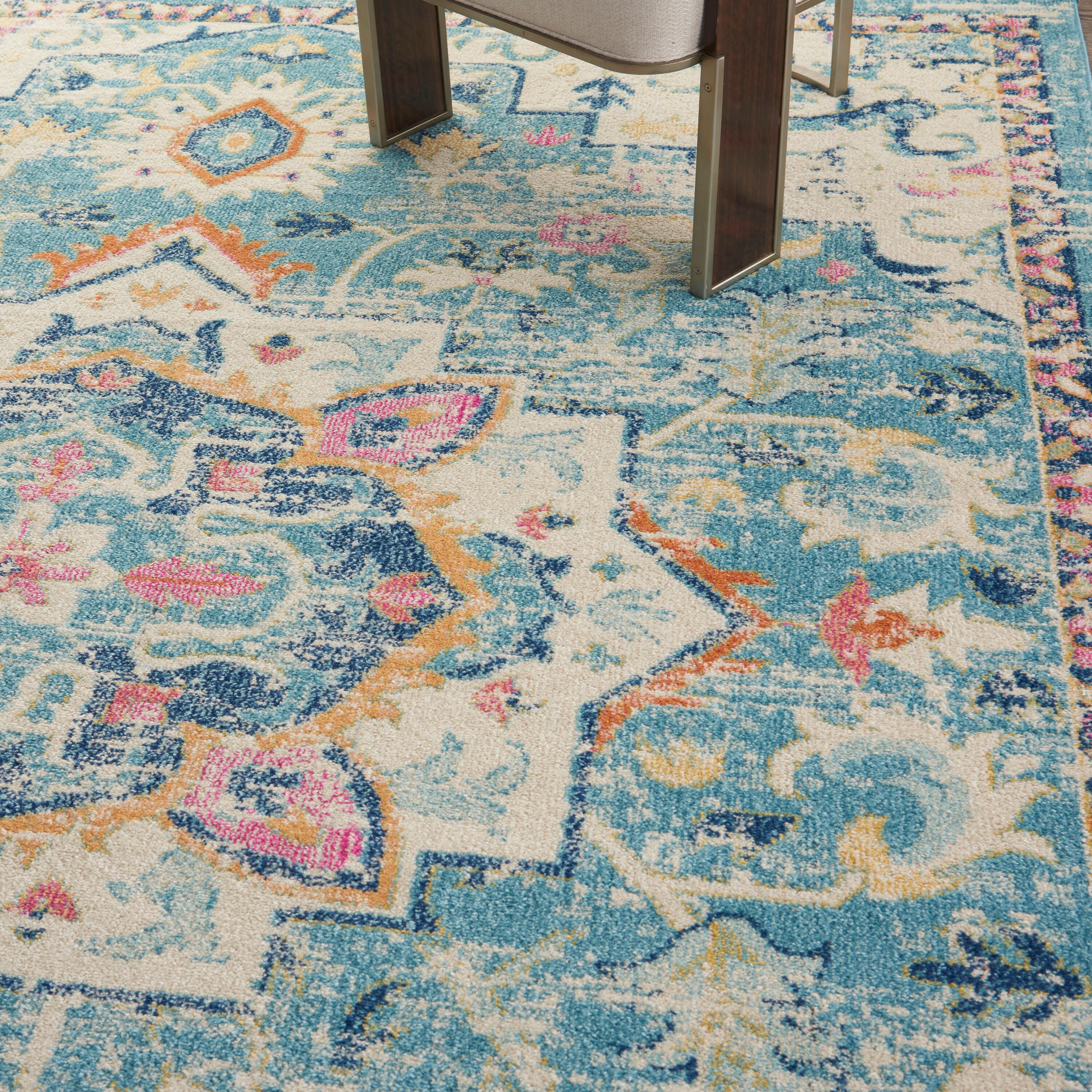 Nourison Home Passion Persian 9' x 12' Area Rug, Ivory/Light Blue, large