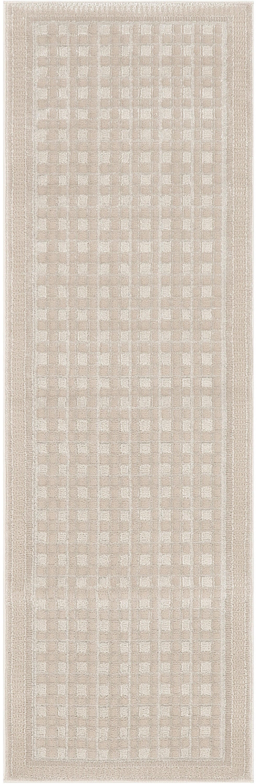 Nourison Home Nordic Geometric 2' x 6' Runner Rug, Beige, large