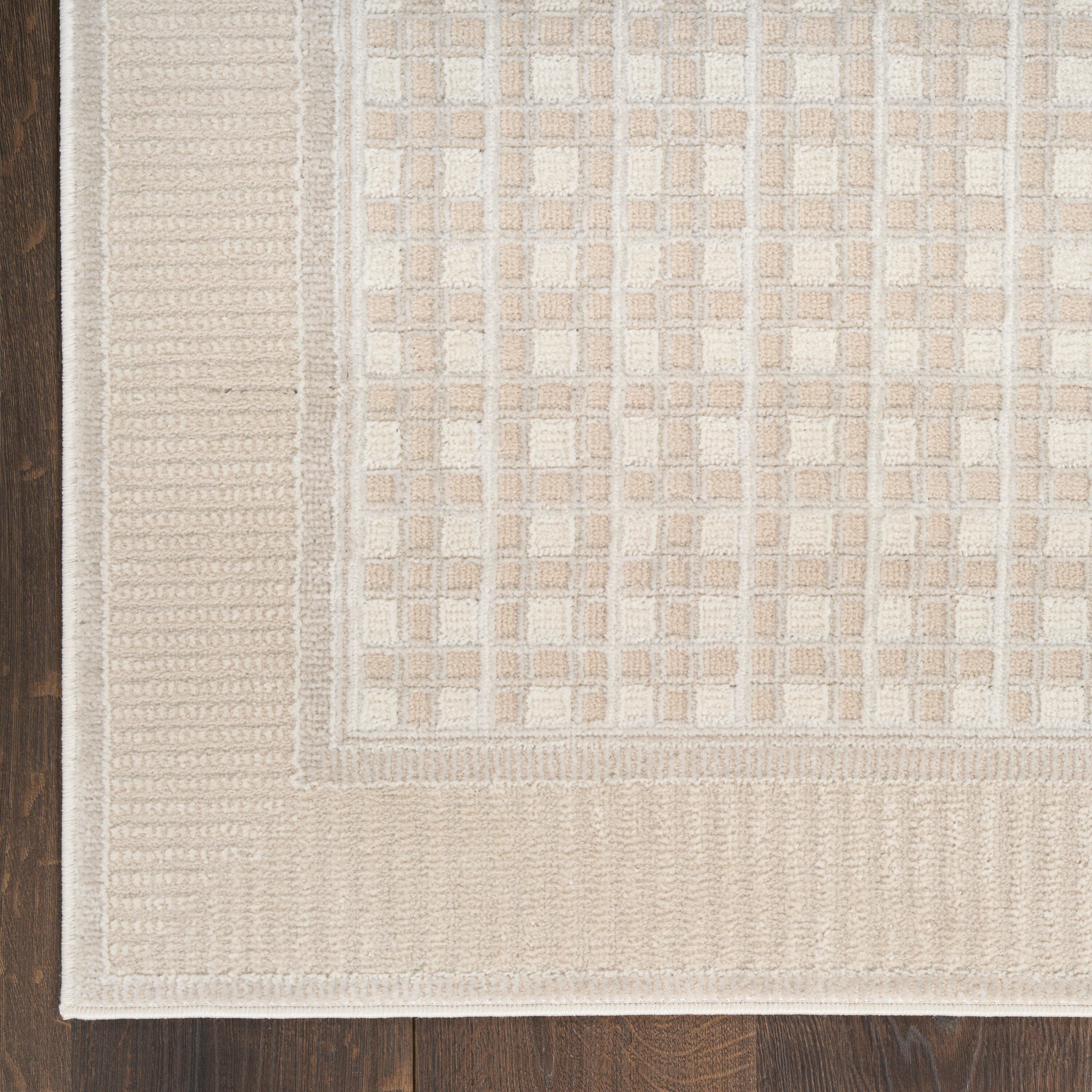 Nourison Home Nordic Geometric 2' x 6' Runner Rug, Beige, large