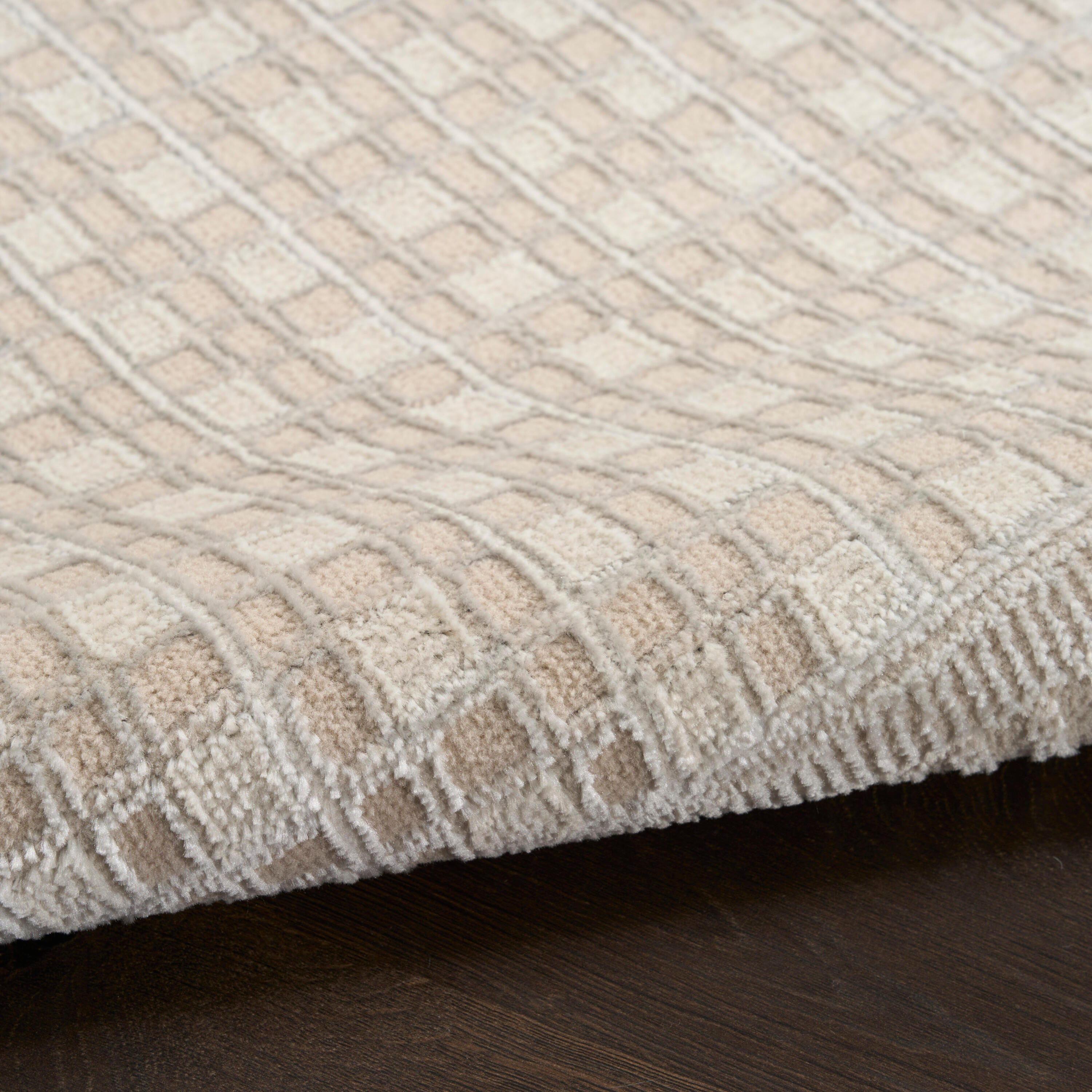 Nourison Home Nordic Geometric 2' x 6' Runner Rug, Beige, large