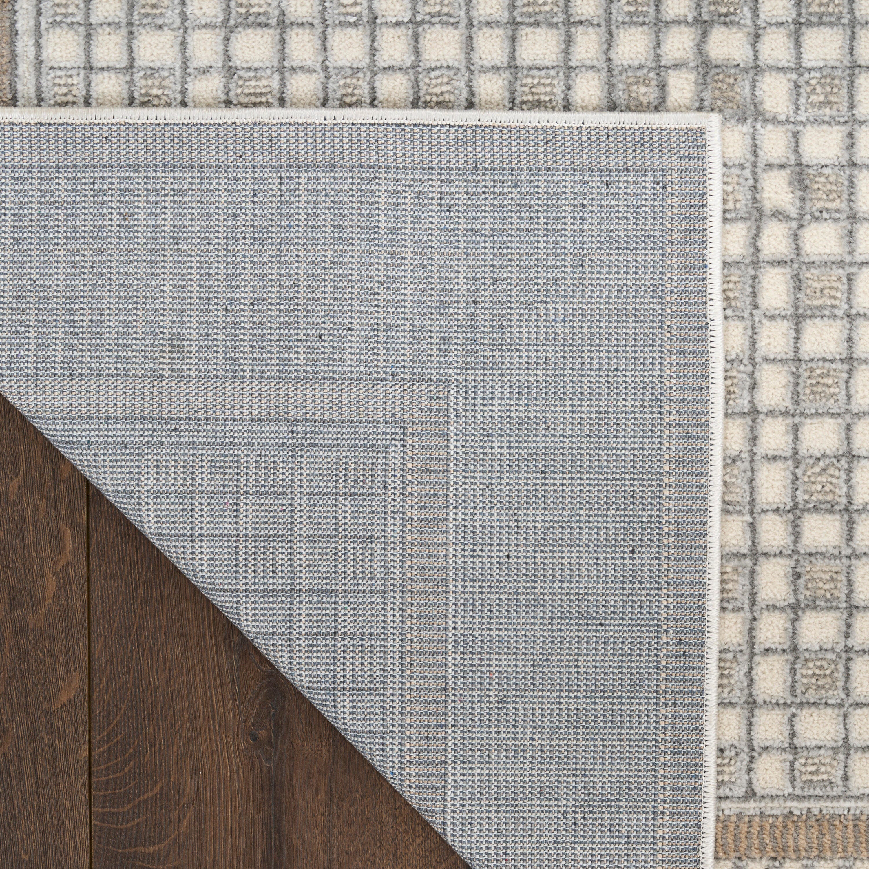 Nourison Home Nordic Geometric 2' x 6' Runner Rug, Ivory/Gray, large