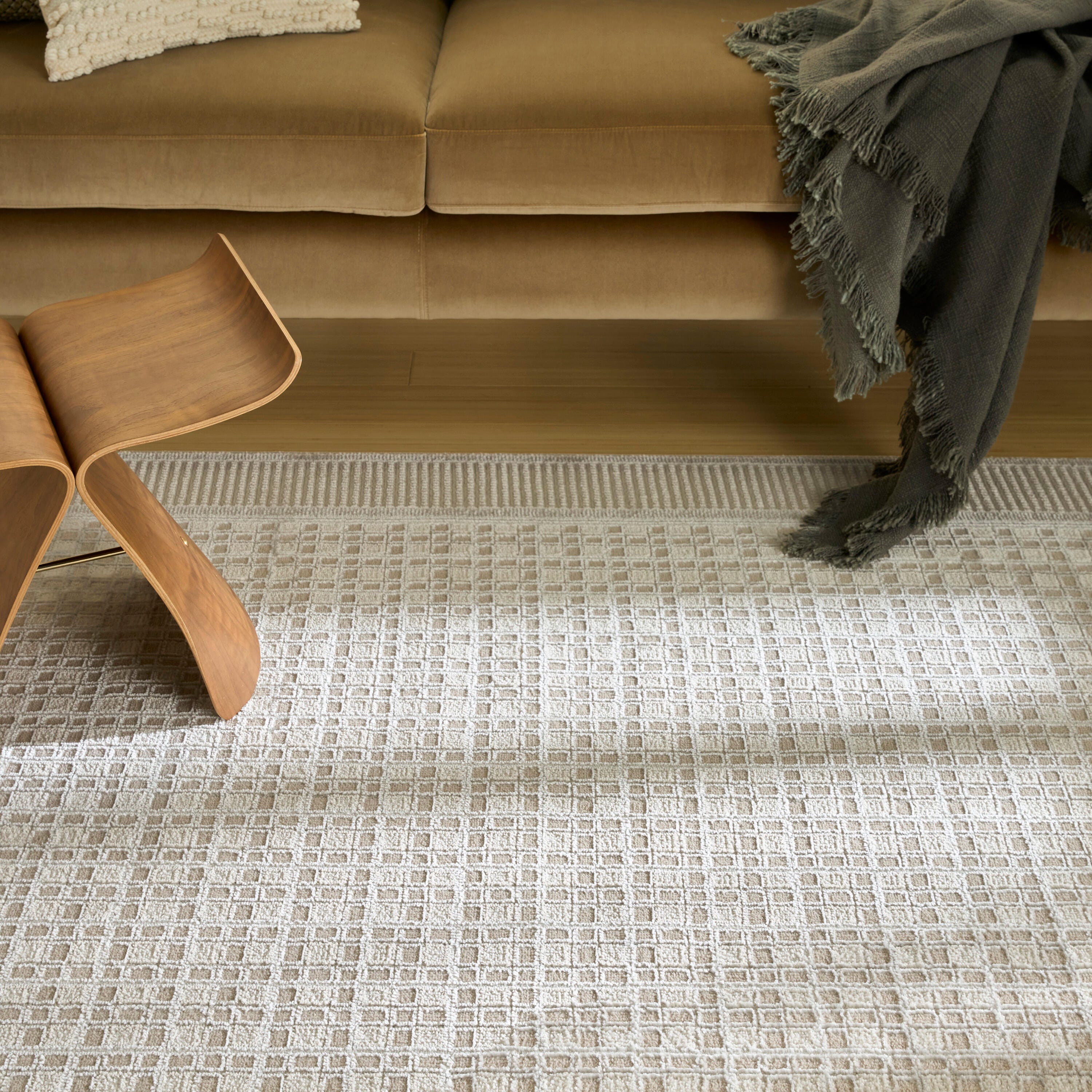 Nourison Home Nordic Geometric 4' x 6' Area Rug, Beige, large