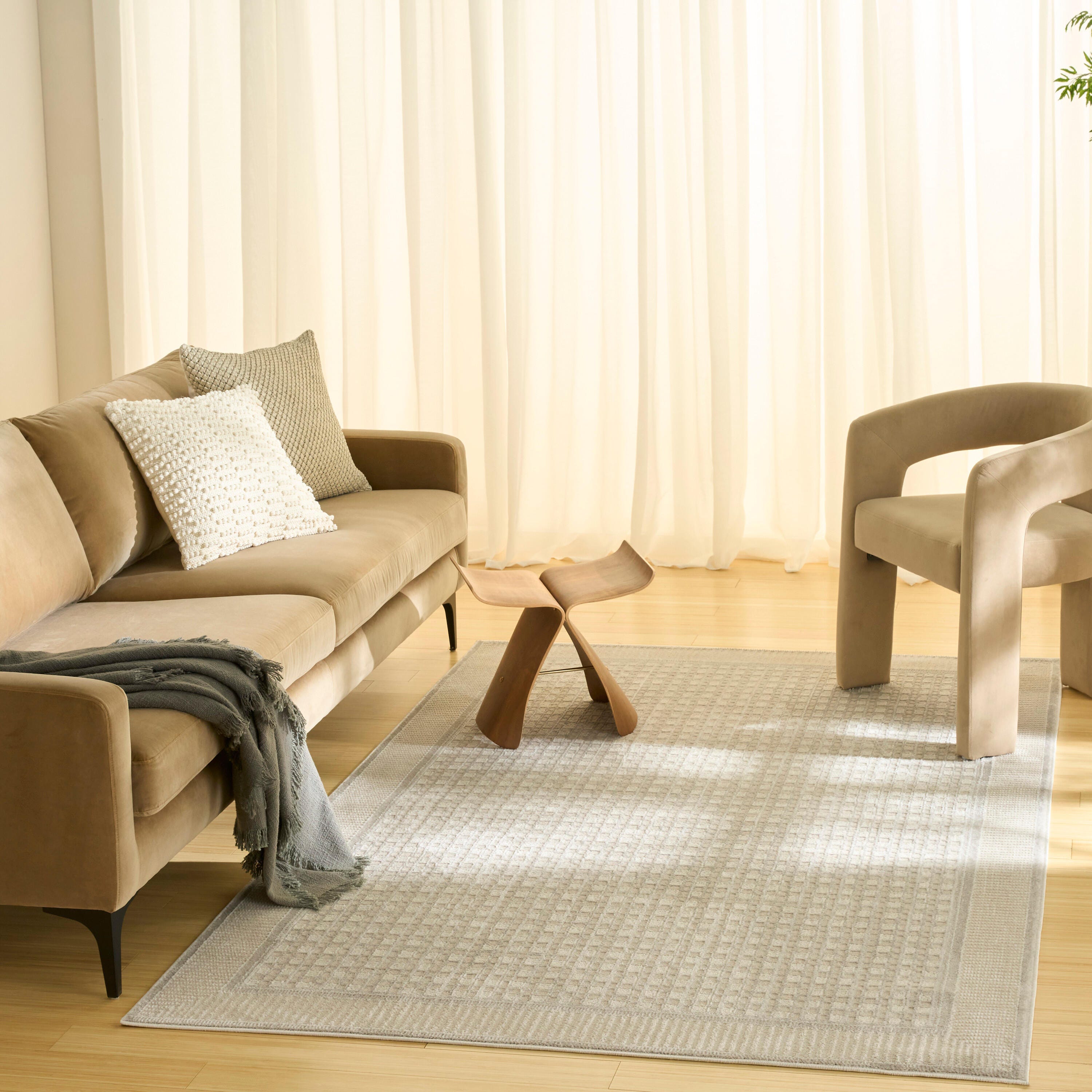Nourison Home Nordic Geometric 4' x 6' Area Rug, Beige, large