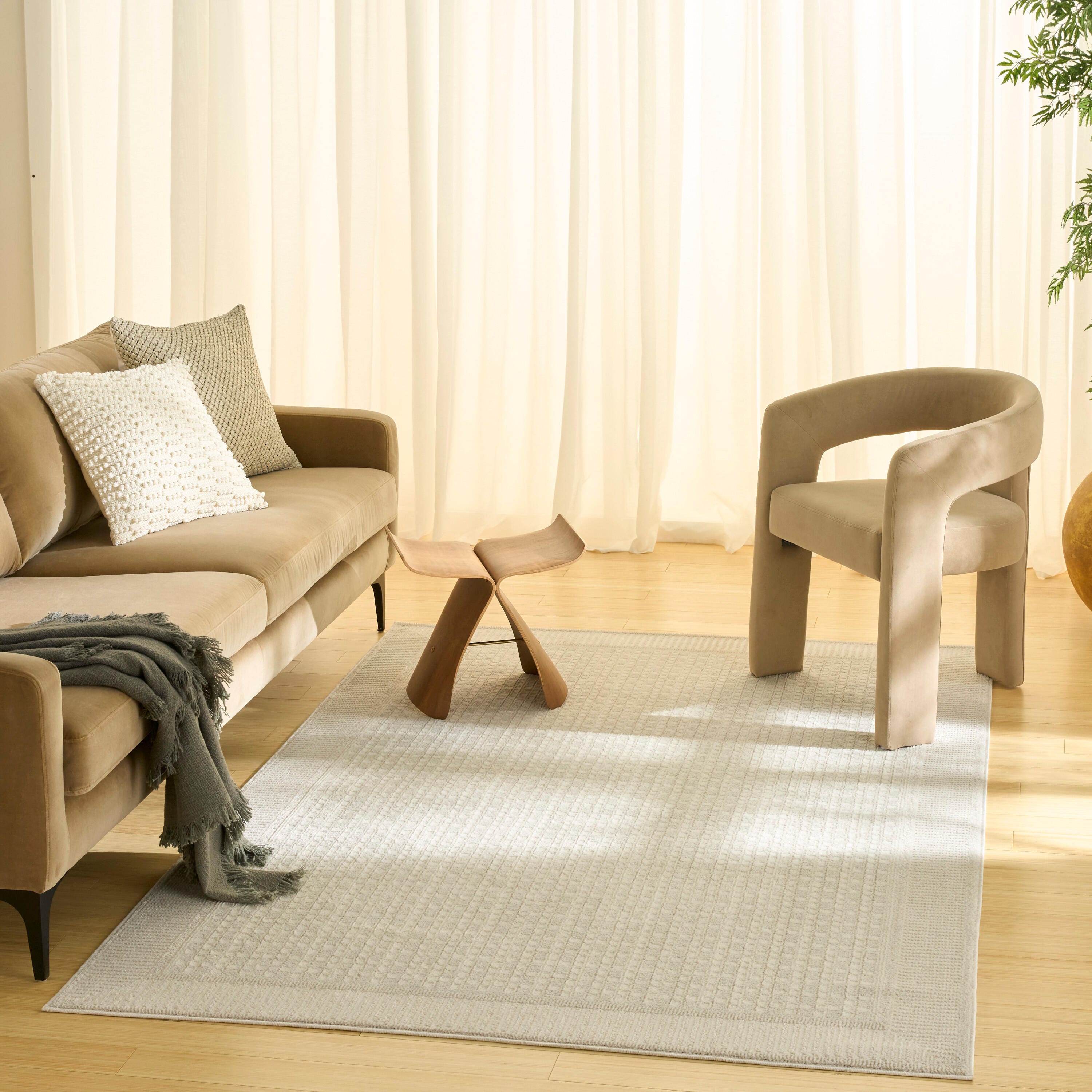 Nourison Home Nordic Geometric 4' x 6' Area Rug, Ivory, large