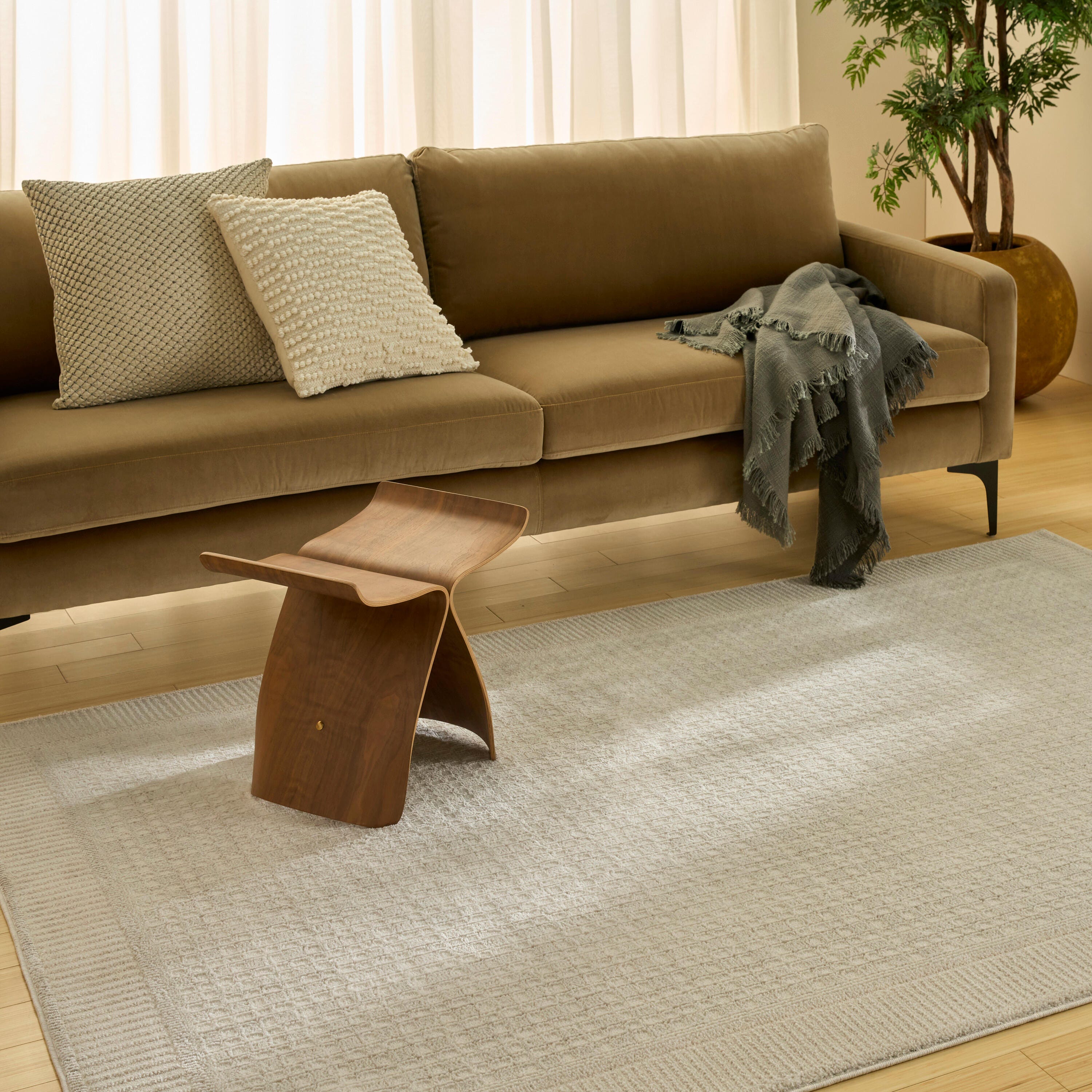 Nourison Home Nordic Geometric 4' x 6' Area Rug, Ivory, large