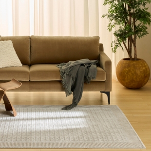Nourison Home Nordic Geometric 5' x 7' Area Rug, Beige, rollover