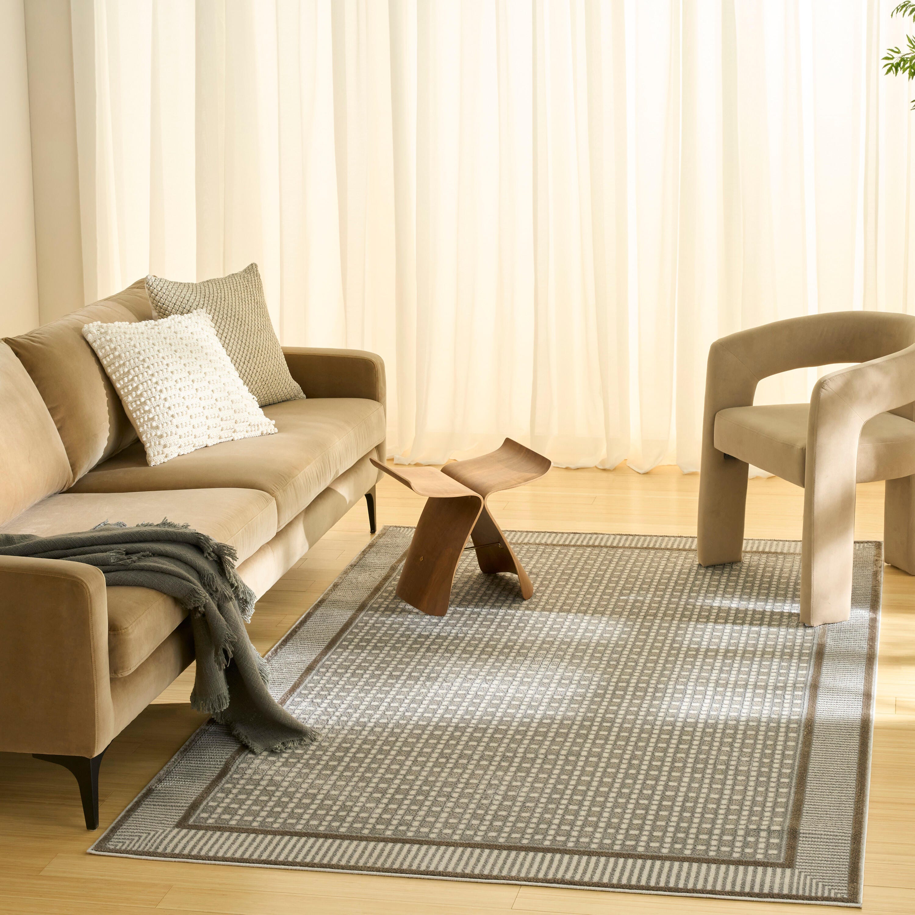 Nourison Home Nordic Geometric 5' x 7' Area Rug, Ivory/Gray, large