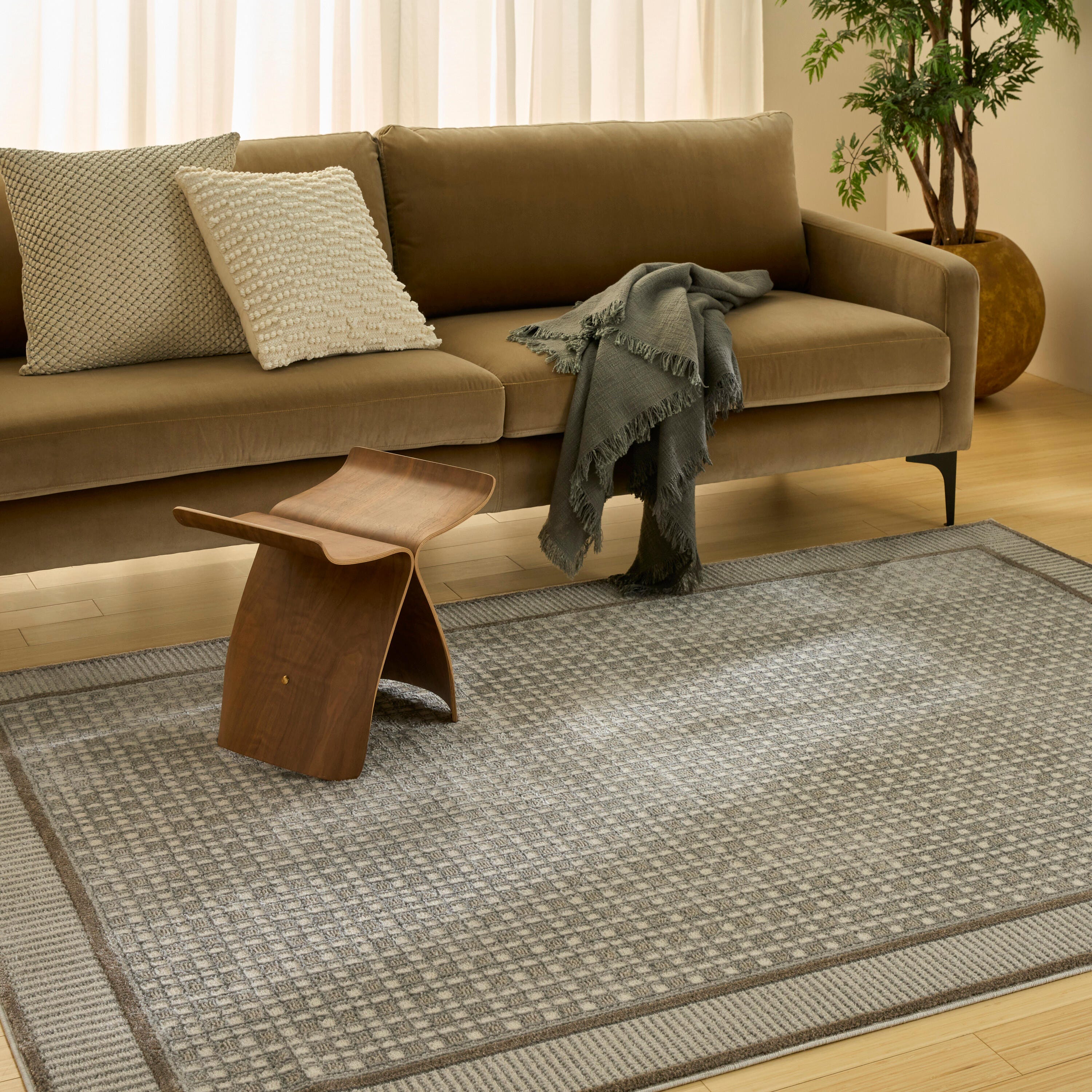 Nourison Home Nordic Geometric 5' x 7' Area Rug, Ivory/Gray, large