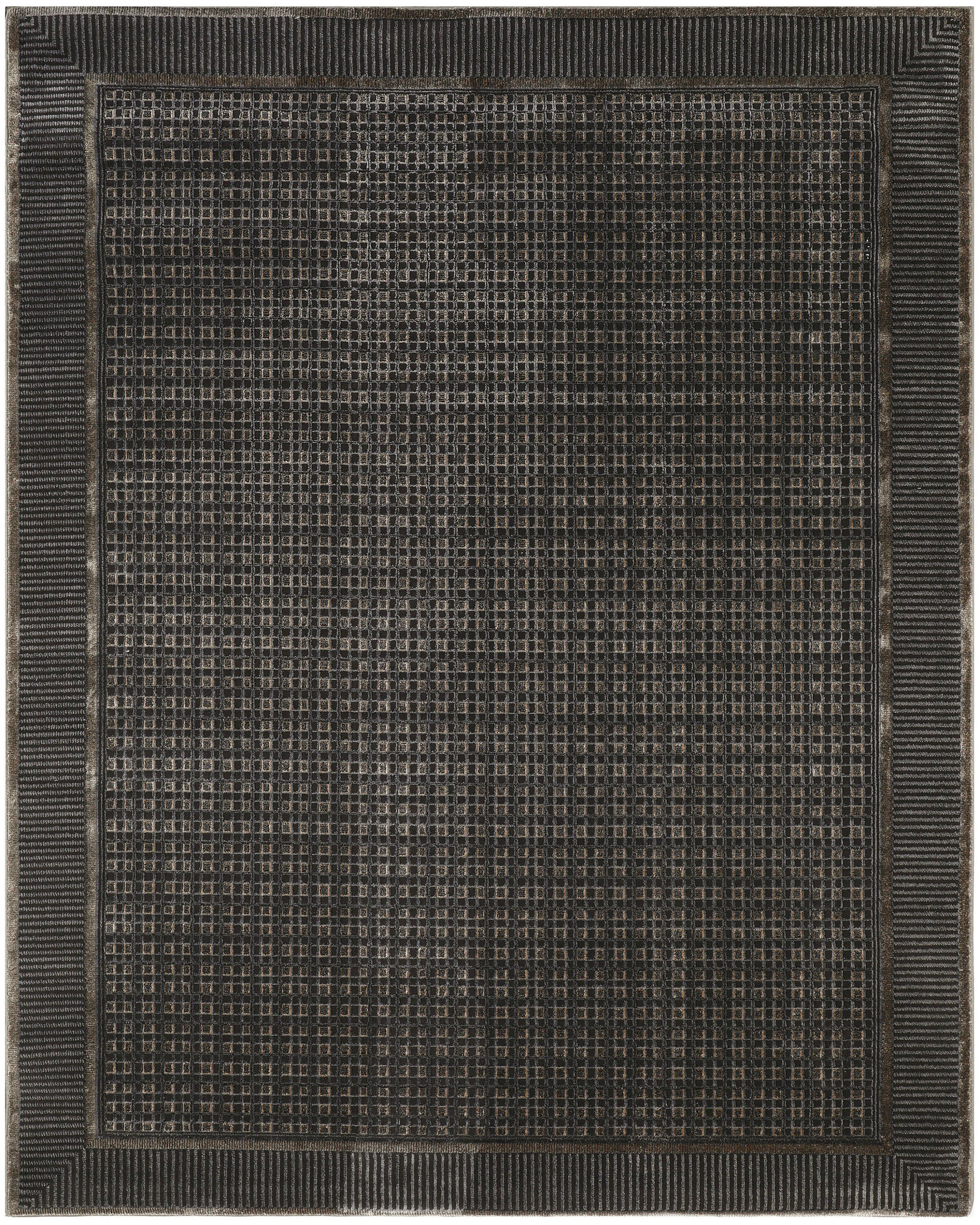 Nourison Home Nordic Geometric 8' x 10' Area Rug, Black/Taupe, large