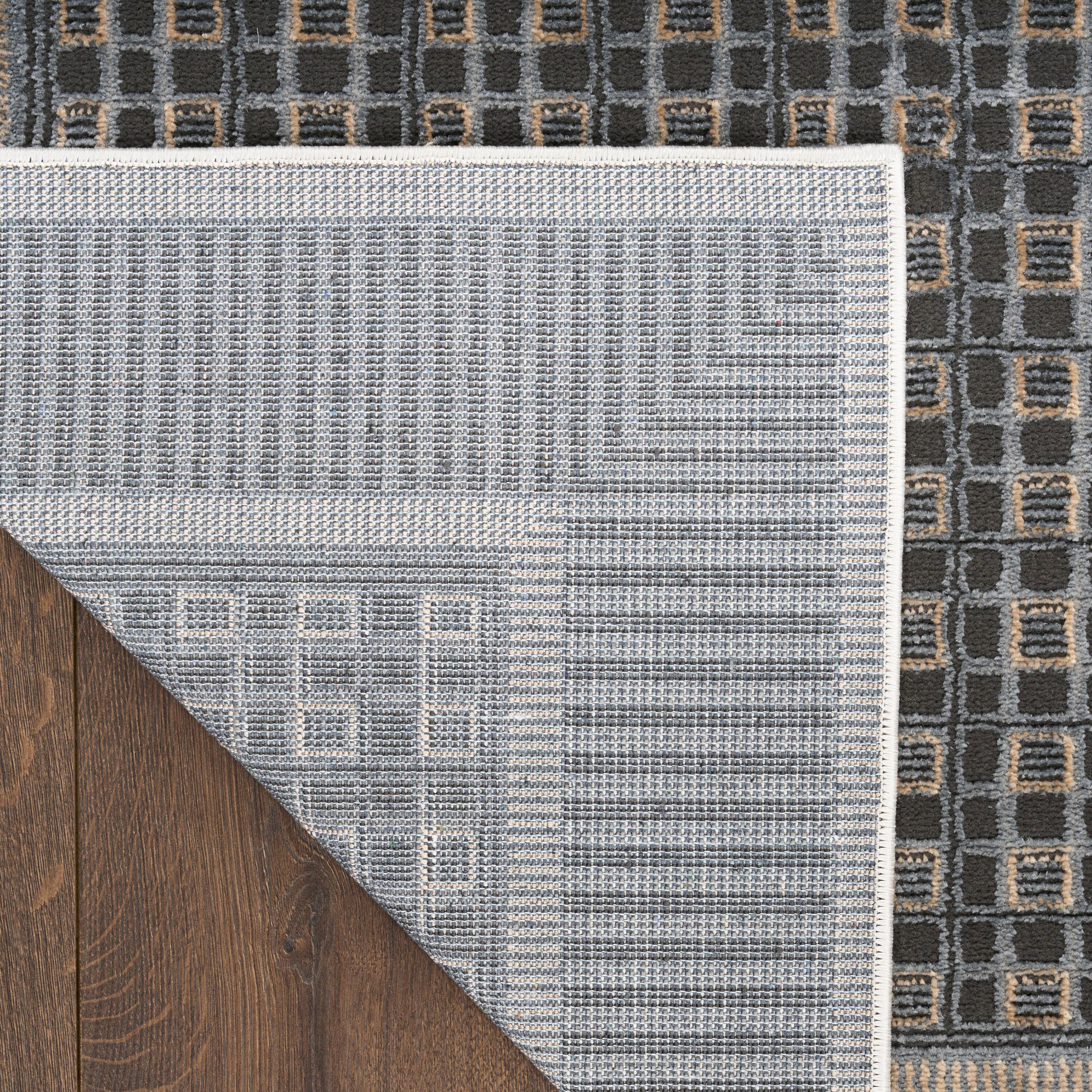 Nourison Home Nordic Geometric 8' x 10' Area Rug, Black/Taupe, large