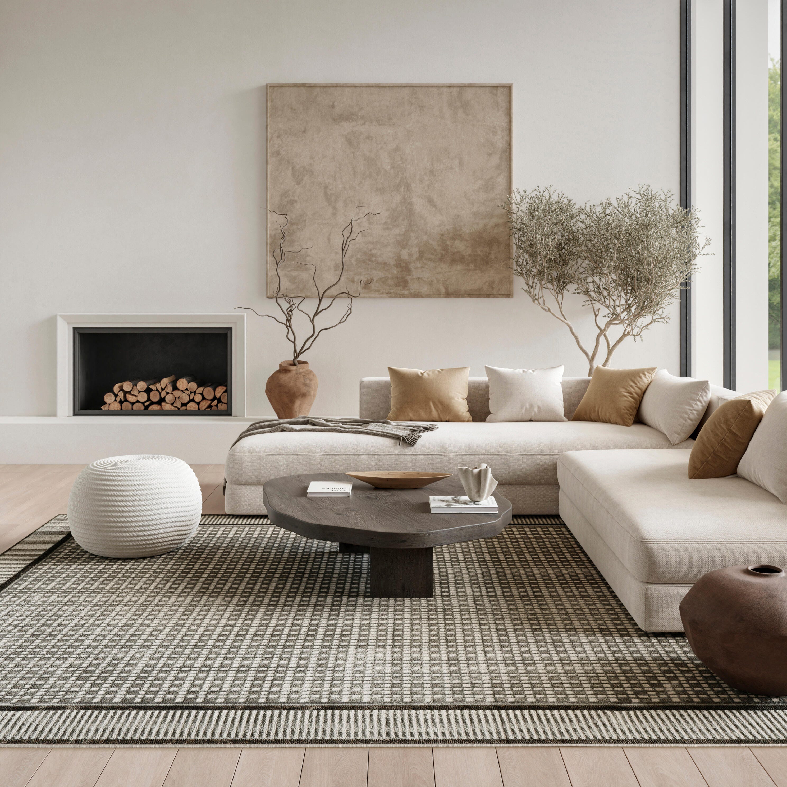 Nourison Home Nordic Geometric 8' x 10' Area Rug, Ivory/Gray, rollover