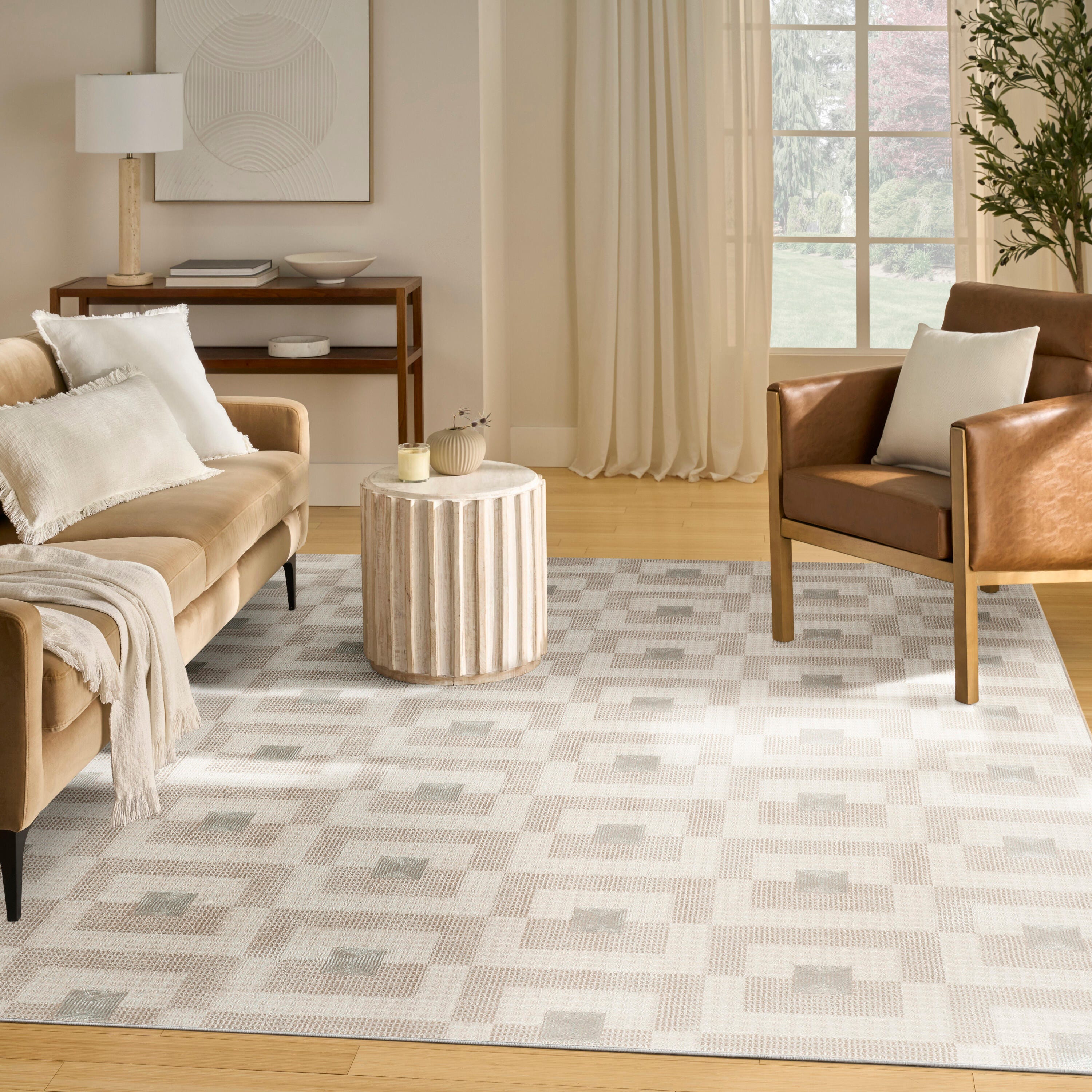 Nourison Home Nordic Aesthetic 8' x 10' Area Rug, Ivory/Beige, large