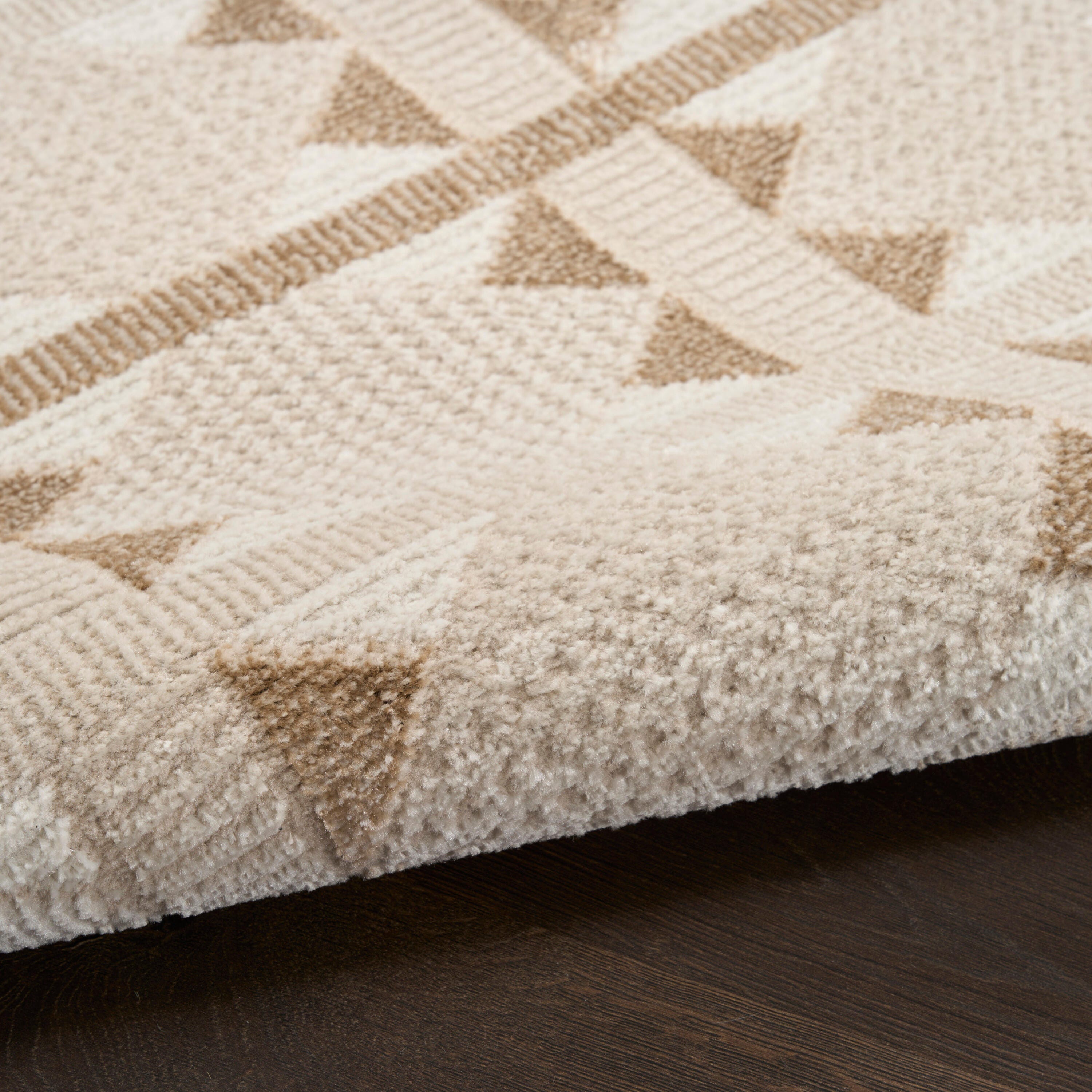 Nourison Home Nordic Diamond 2' x 6' Runner Rug, Taupe/Beige, large