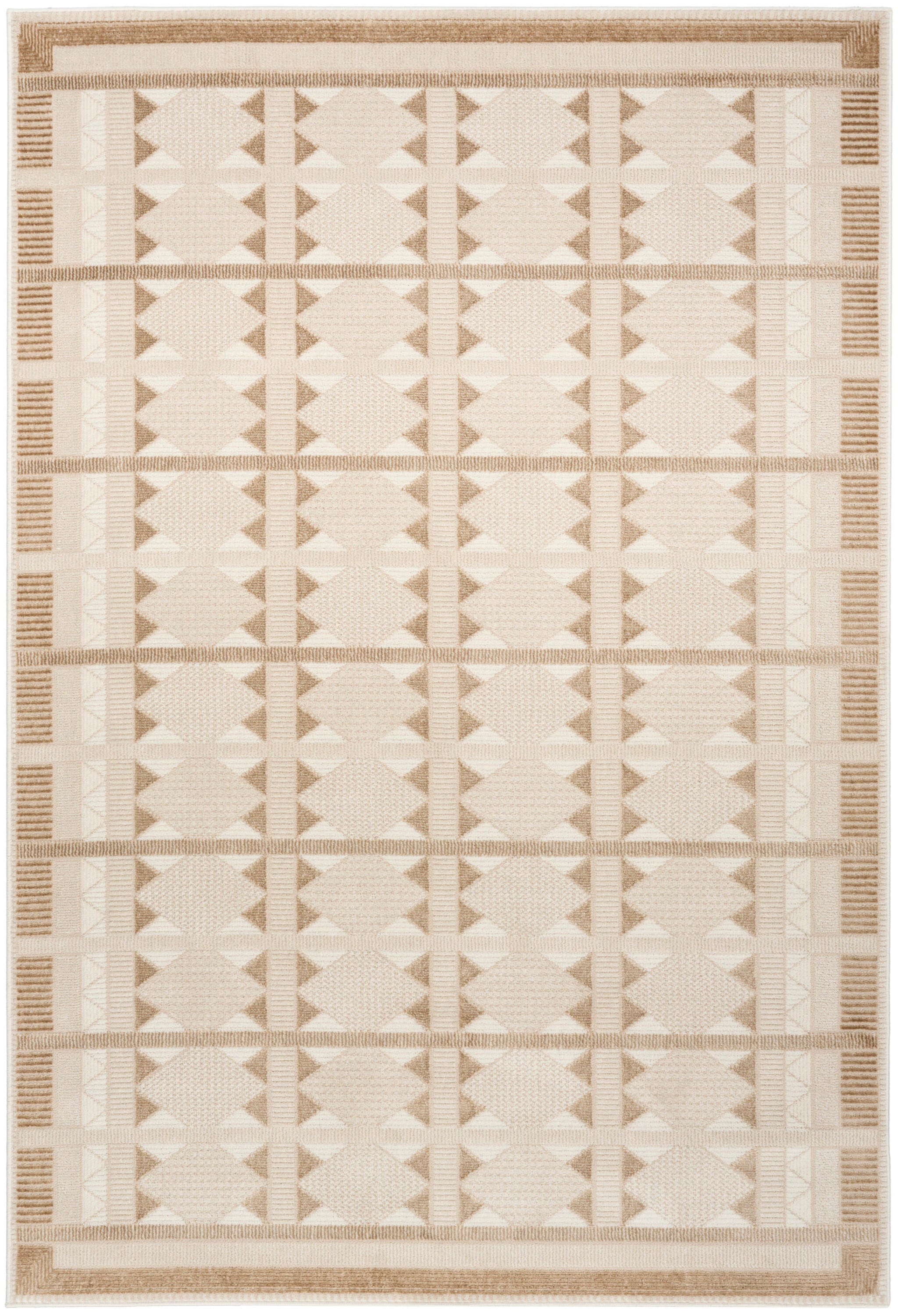 Nourison Home Nordic Diamond 4' x 6' Area Rug, Taupe/Beige, large