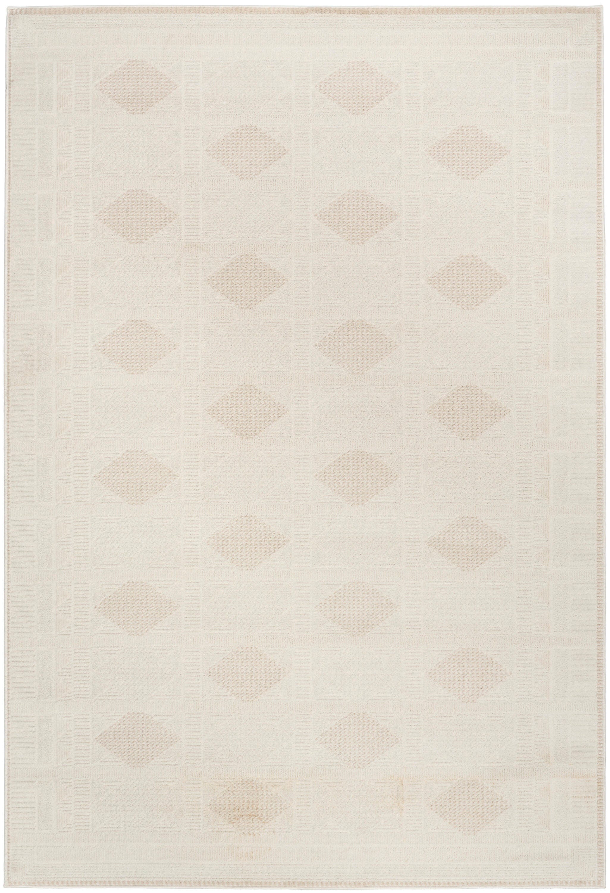 Nourison Home Nordic Diamond 5' x 7' Area Rug, Ivory/Beige, large