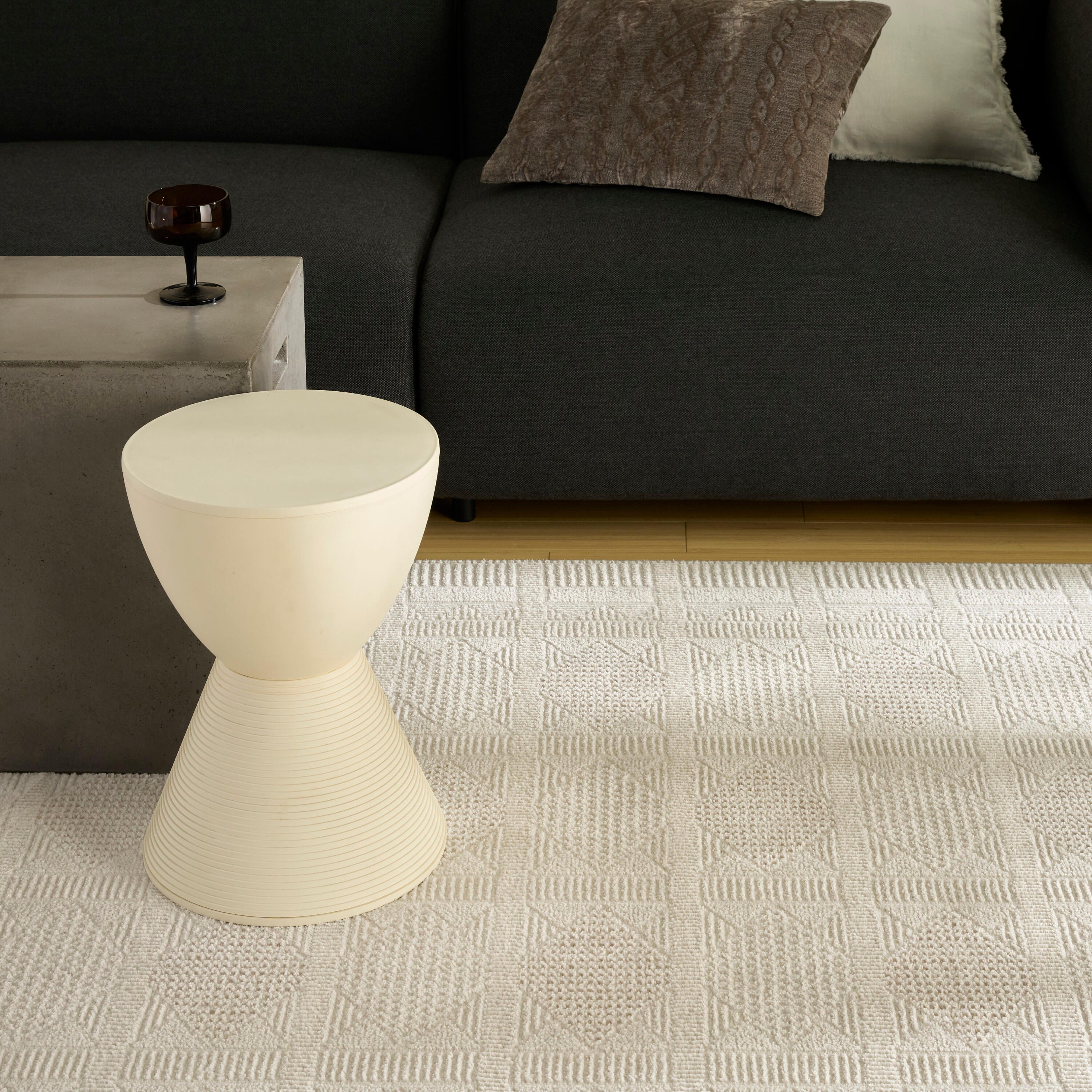 Nourison Home Nordic Diamond 5' x 7' Area Rug, Ivory/Beige, large