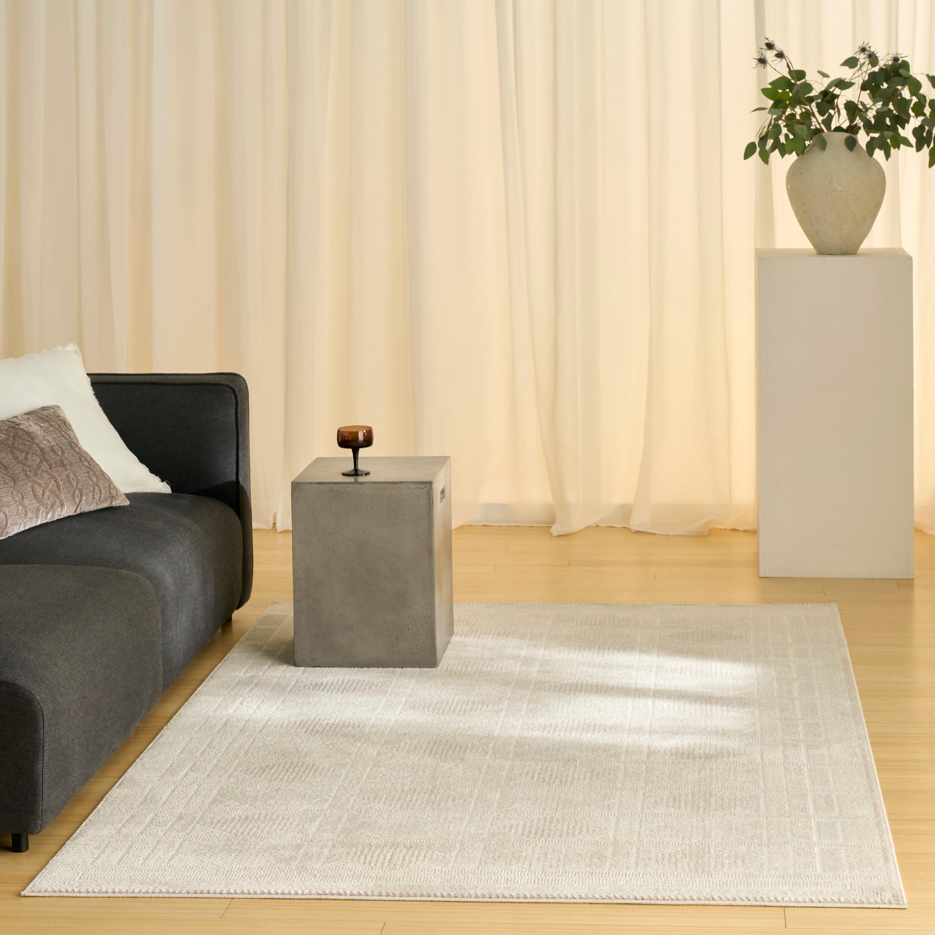 Nourison Home Nordic Diamond 5' x 7' Area Rug, Ivory/Beige, large