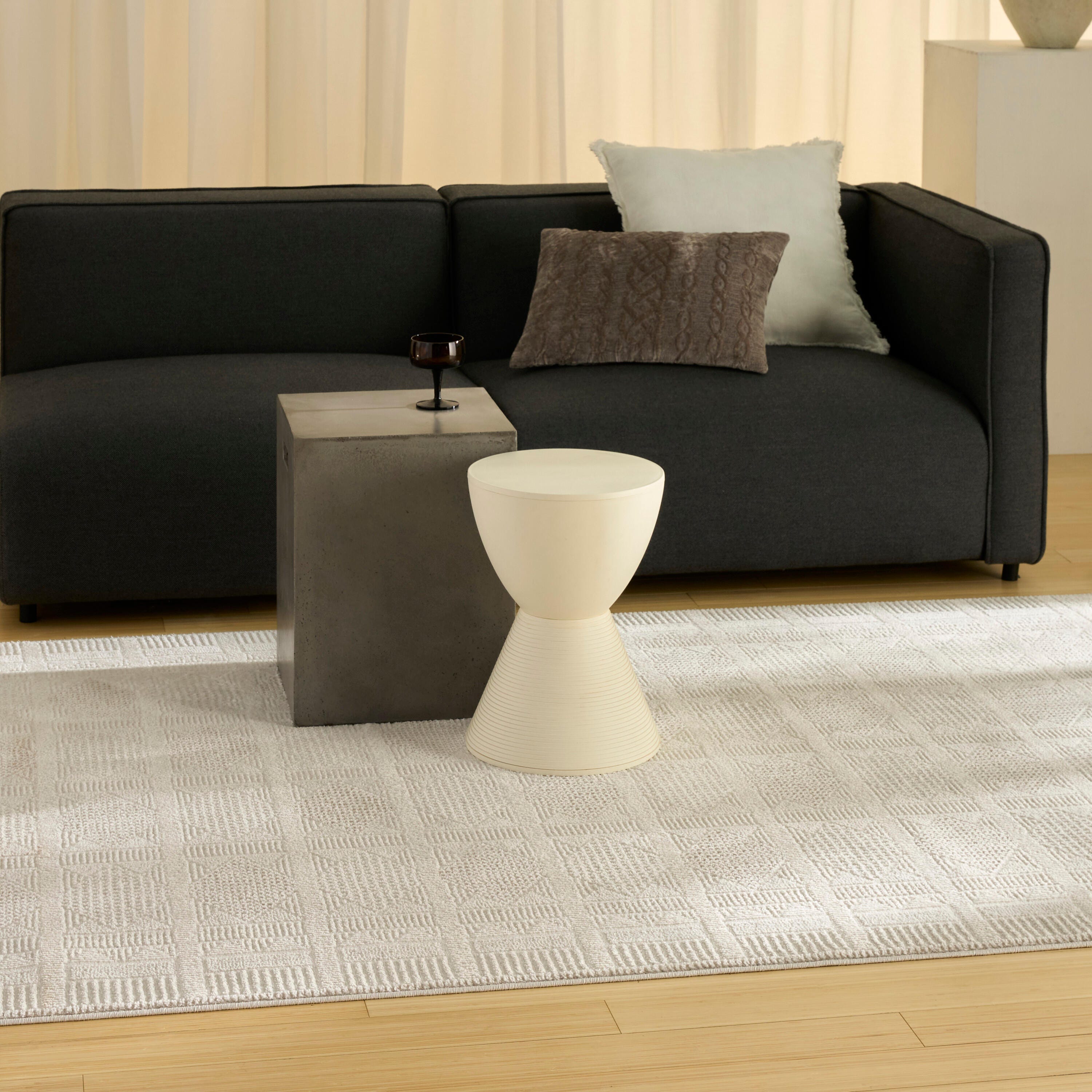 Nourison Home Nordic Diamond 5' x 7' Area Rug, Ivory/Beige, large