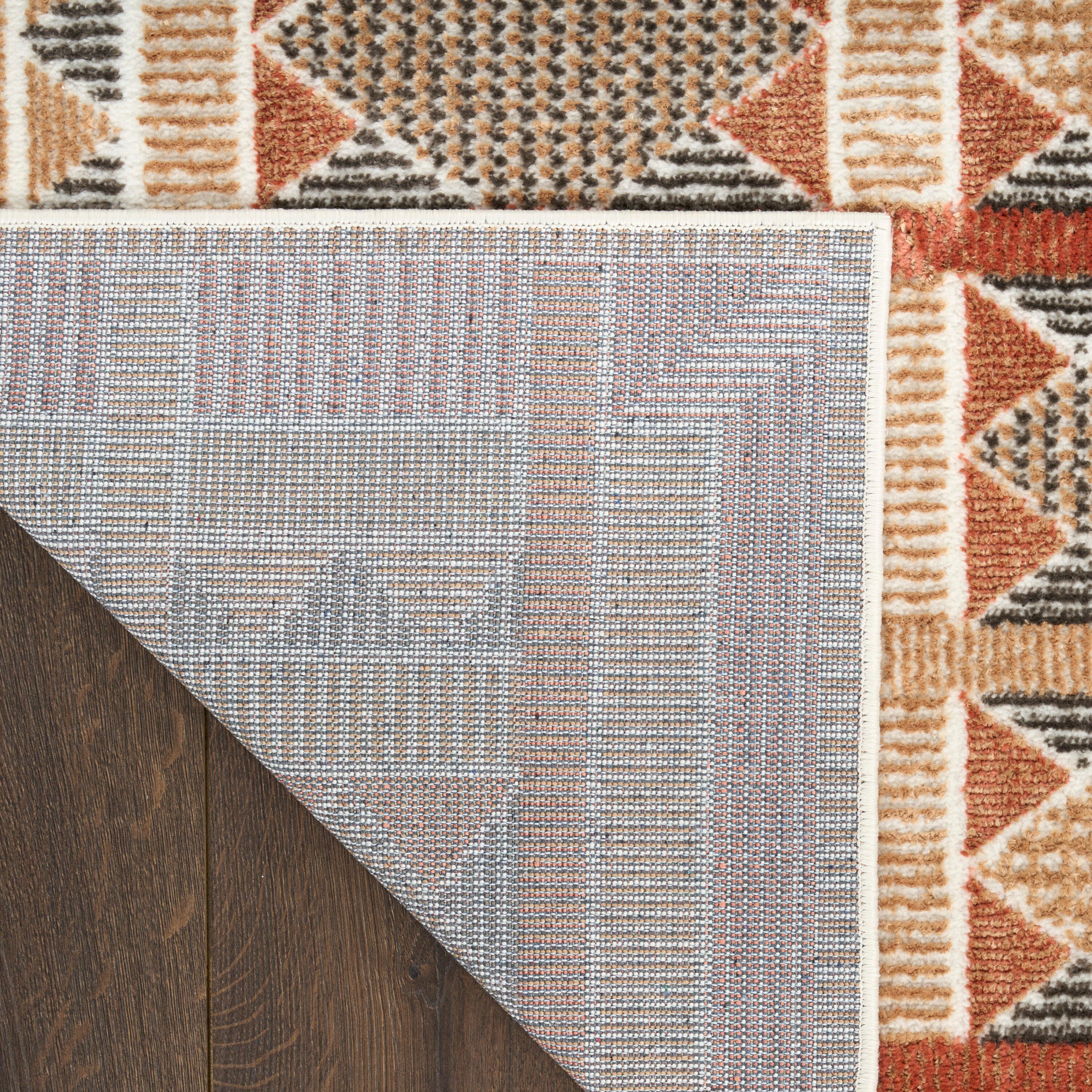 Nourison Home Nordic Diamond 5' x 7' Area Rug, Rust/Multi, large
