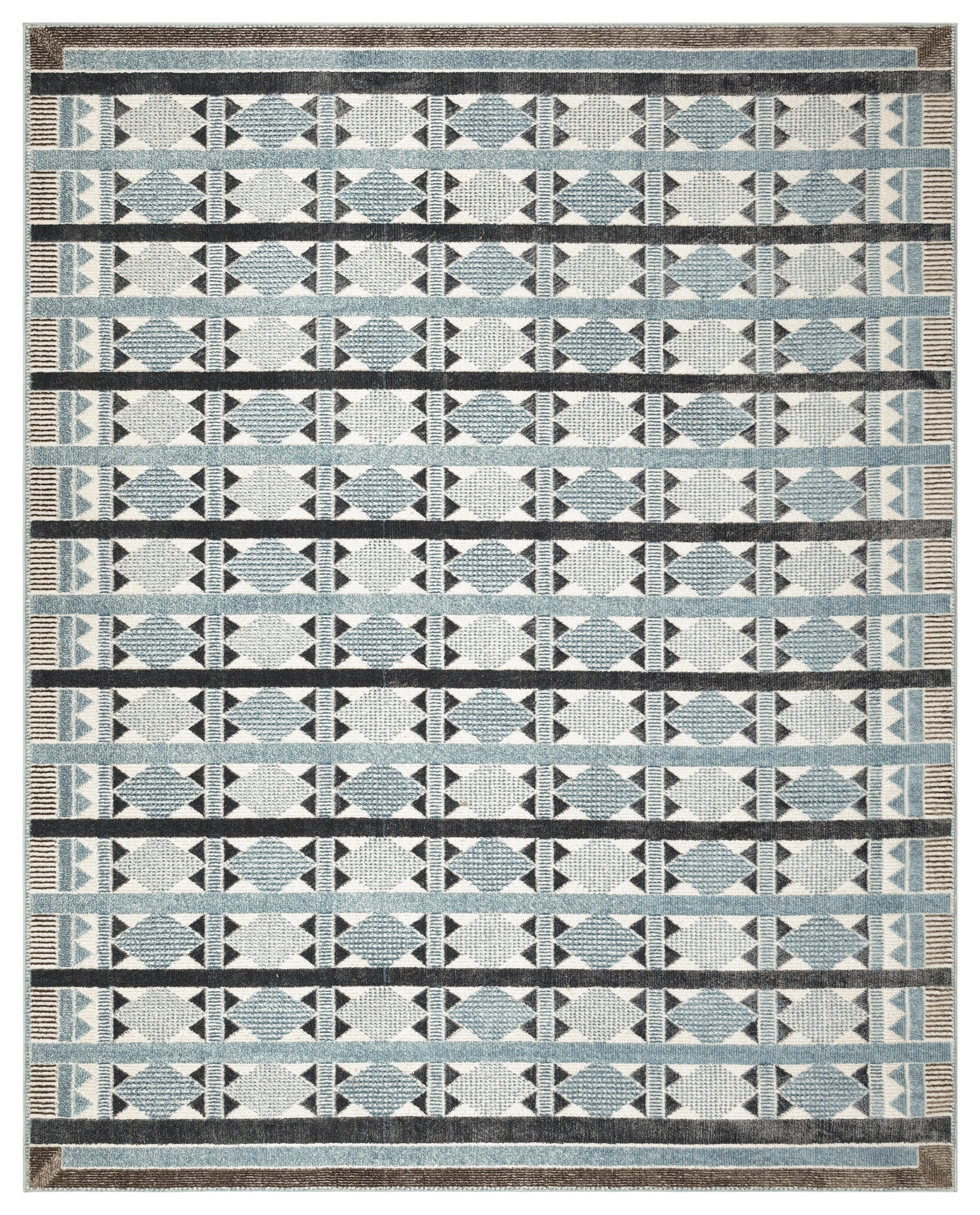 Nourison Home Nordic Diamond 8' x 10' Area Rug, Blue/Ivory, large