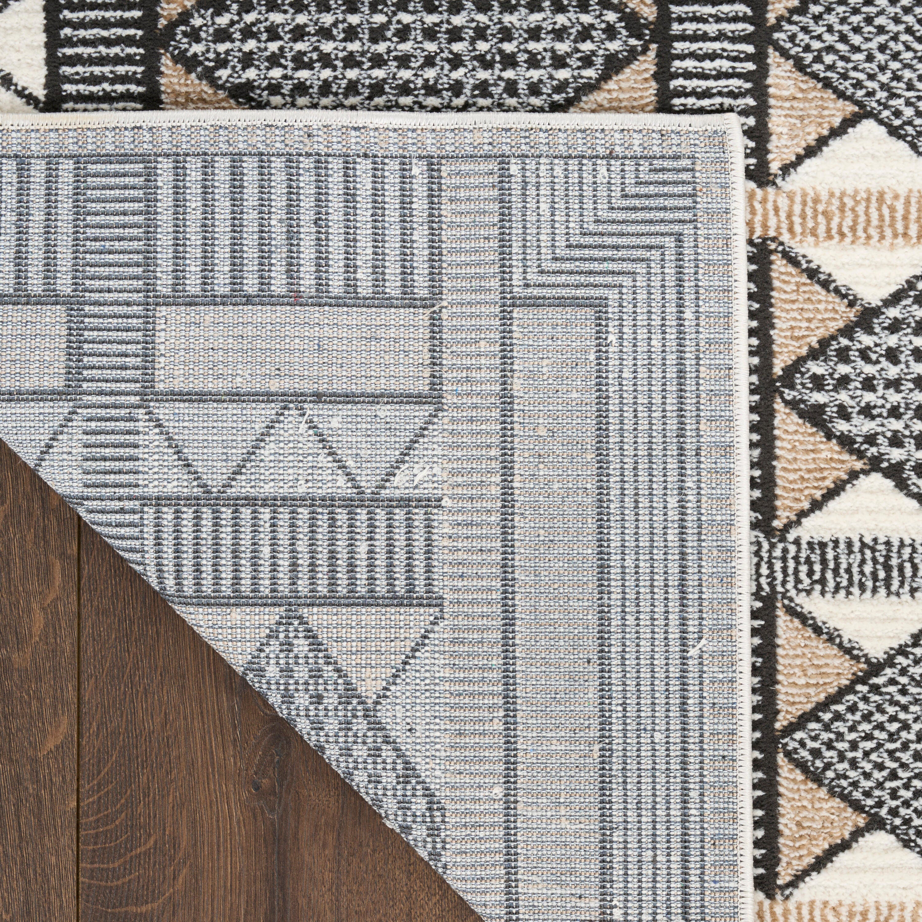 Nourison Home Nordic Diamond 8' x 10' Area Rug, Ivory/Black, large