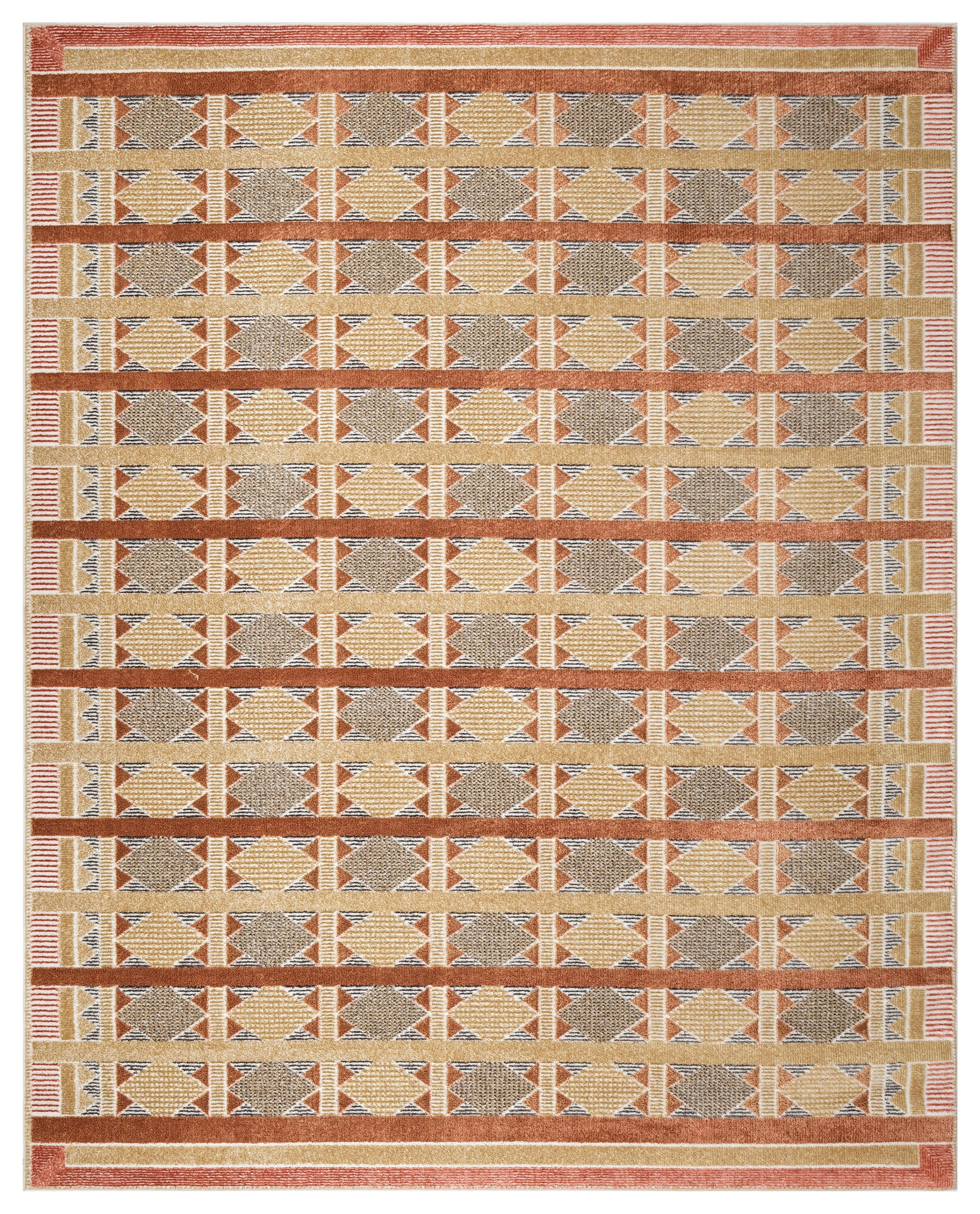 Nourison Home Nordic Diamond 8' x 10' Area Rug, Rust/Multi, large