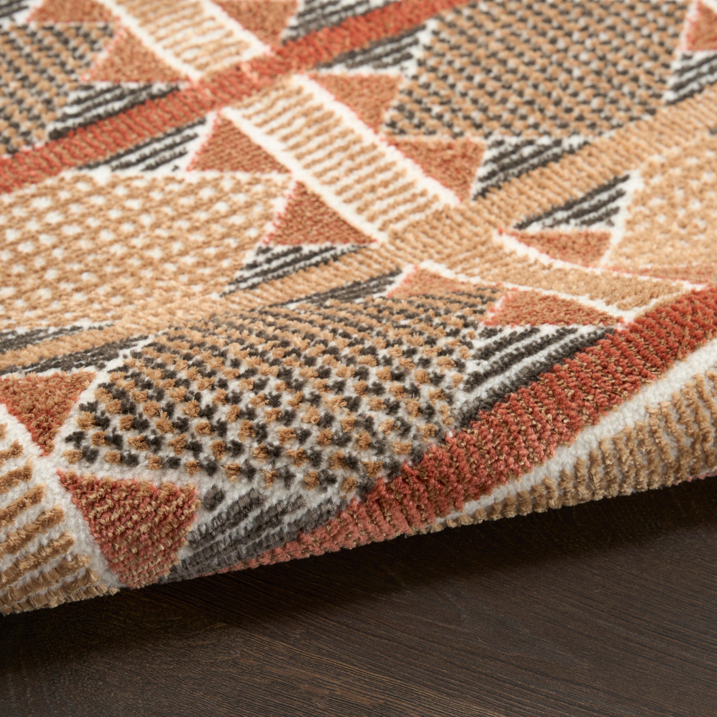 Nourison Home Nordic Diamond 8' x 10' Area Rug, Rust/Multi, large