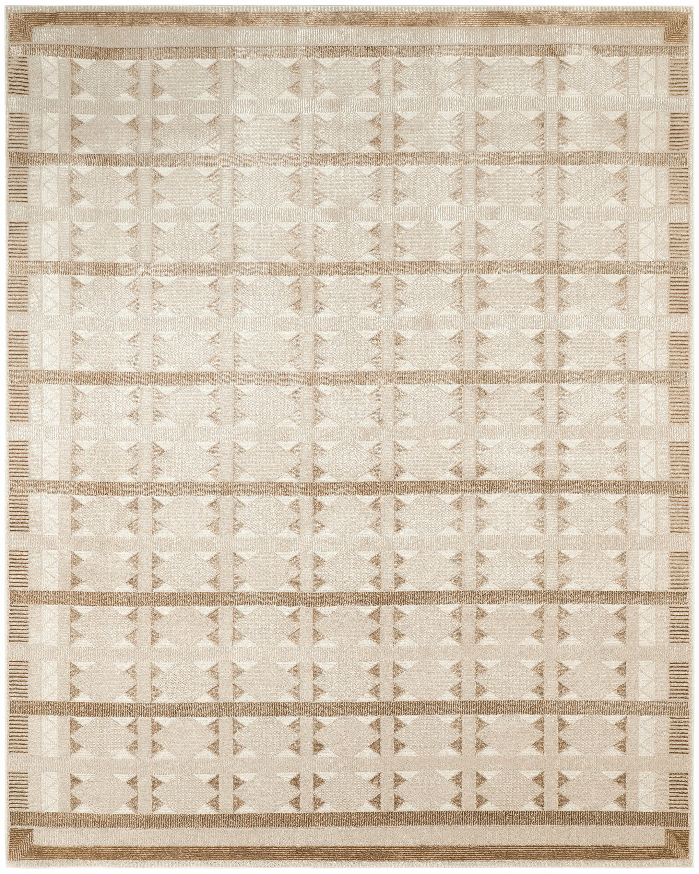 Nourison Home Nordic Diamond 8' x 10' Area Rug, Taupe/Beige, large