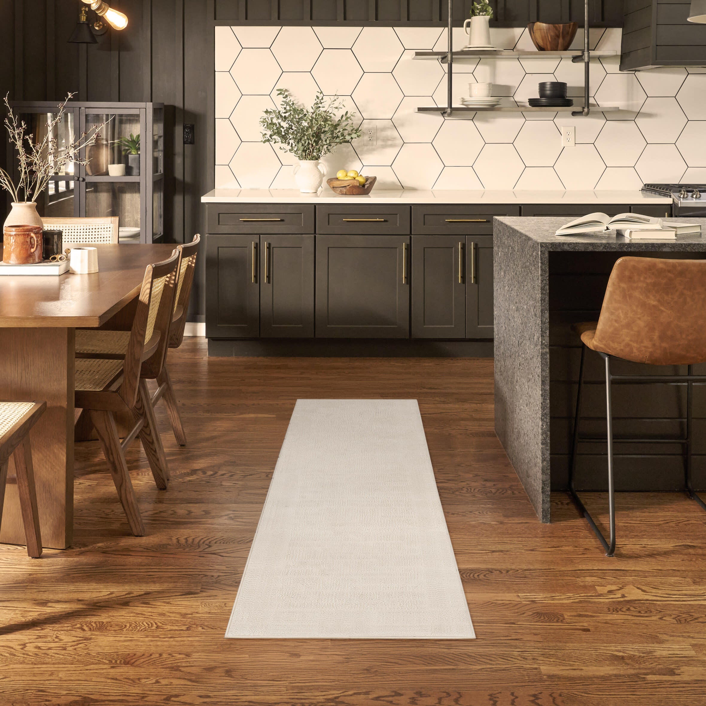 Nourison Home Nordic Solid 2' x 6' Runner Rug, Ivory, rollover
