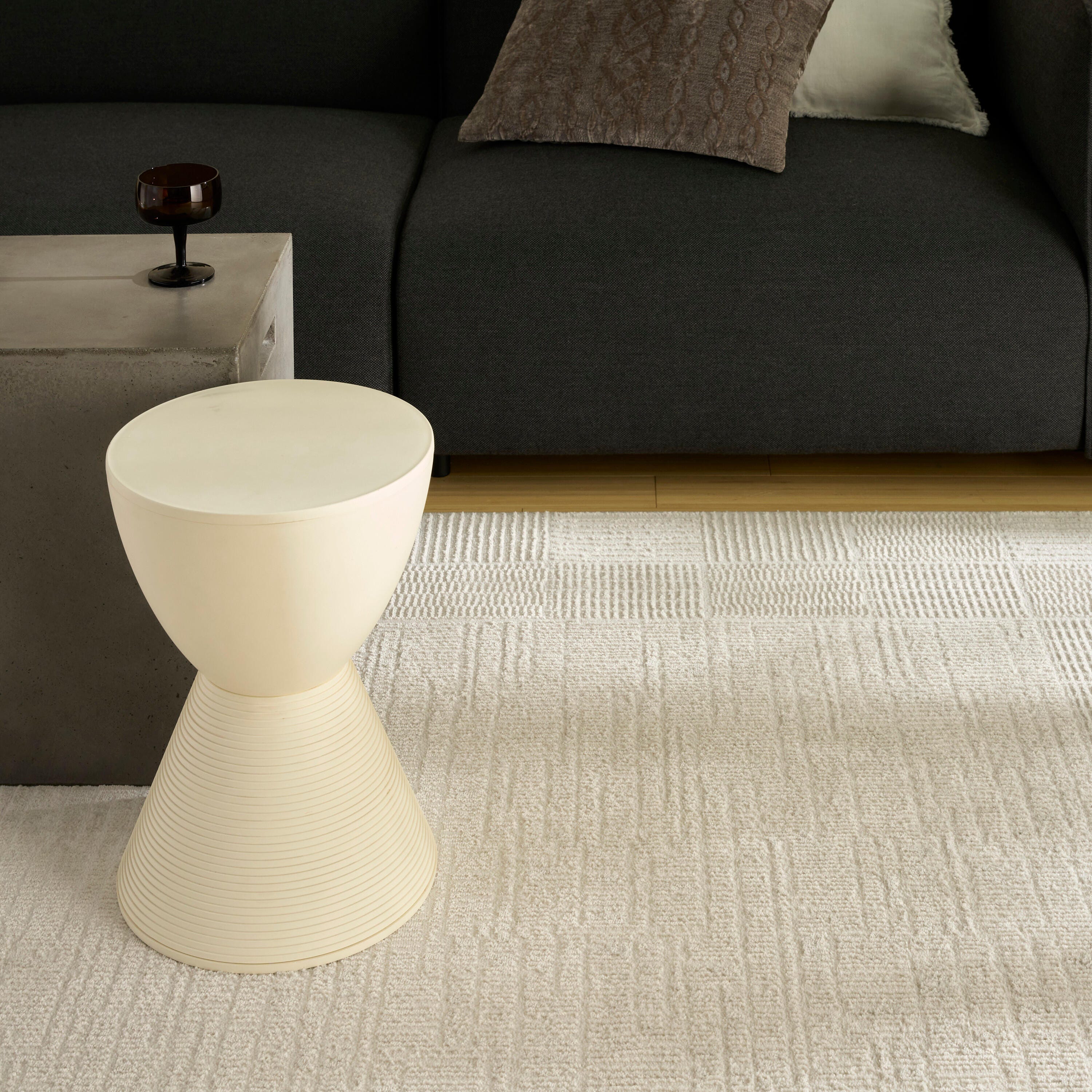 Nourison Home Nordic Solid 4' x 6' Area Rug, Ivory, large