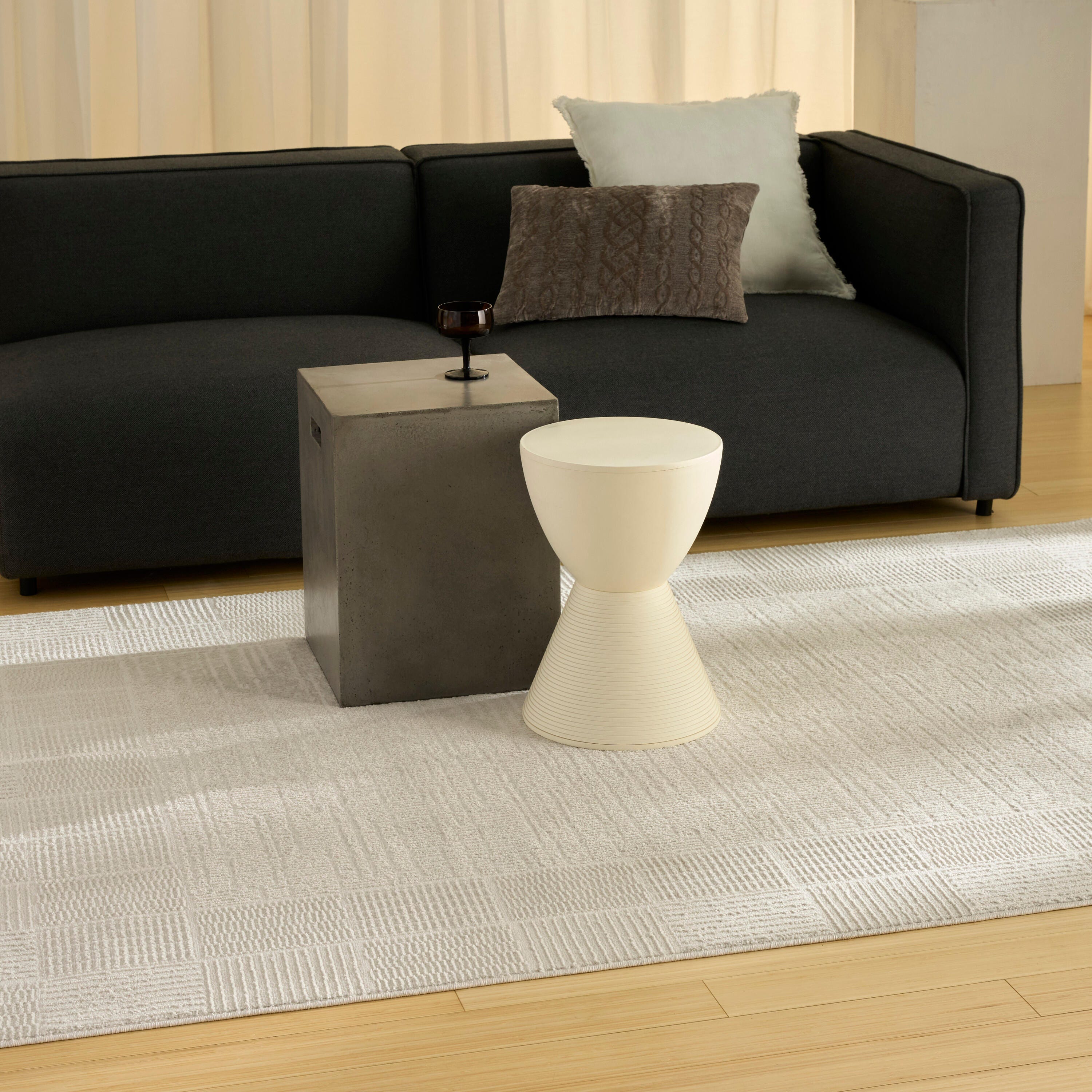 Nourison Home Nordic Solid 4' x 6' Area Rug, Ivory, large