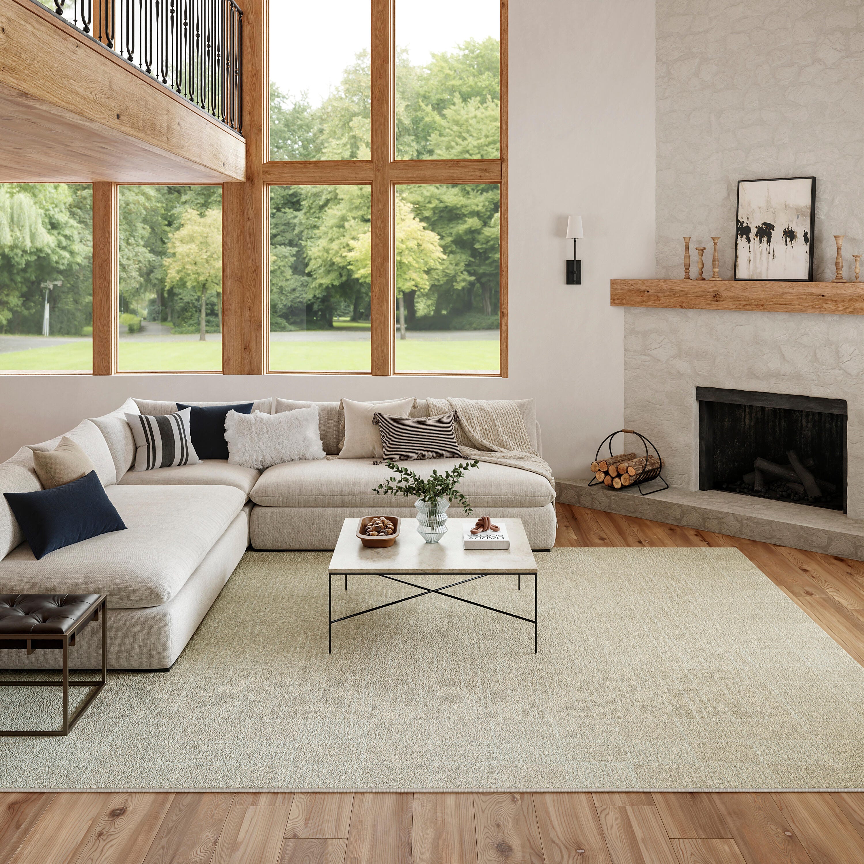 Nourison Home Nordic Solid 8' x 10' Area Rug, Ivory, rollover