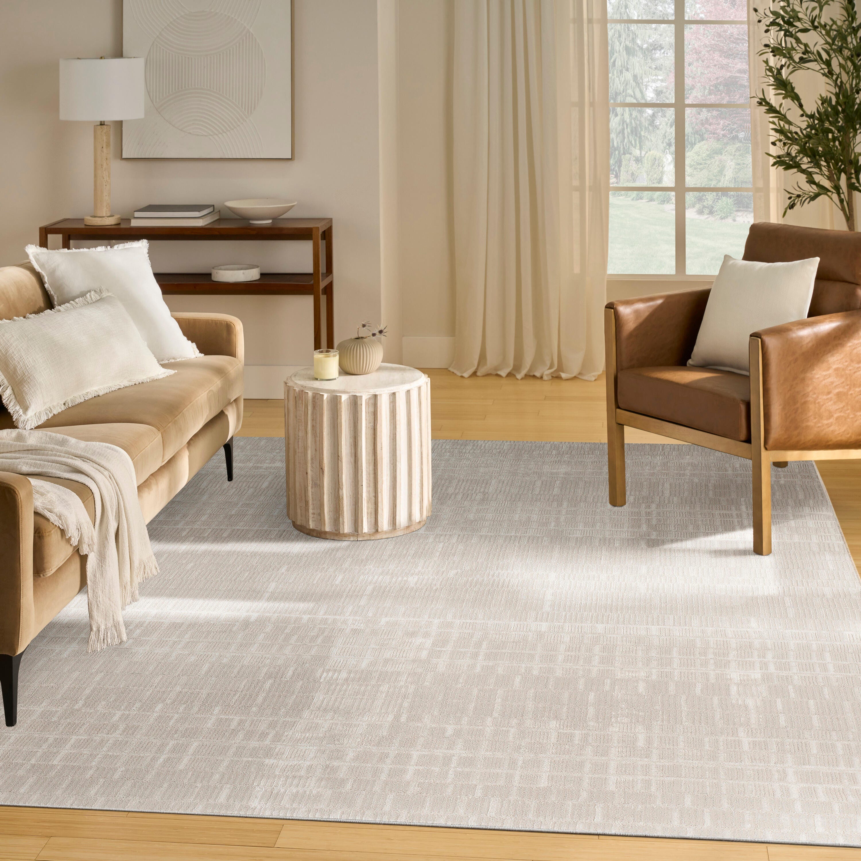 Nourison Home Nordic Lined 8' x 10' Area Rug, Ivory, large