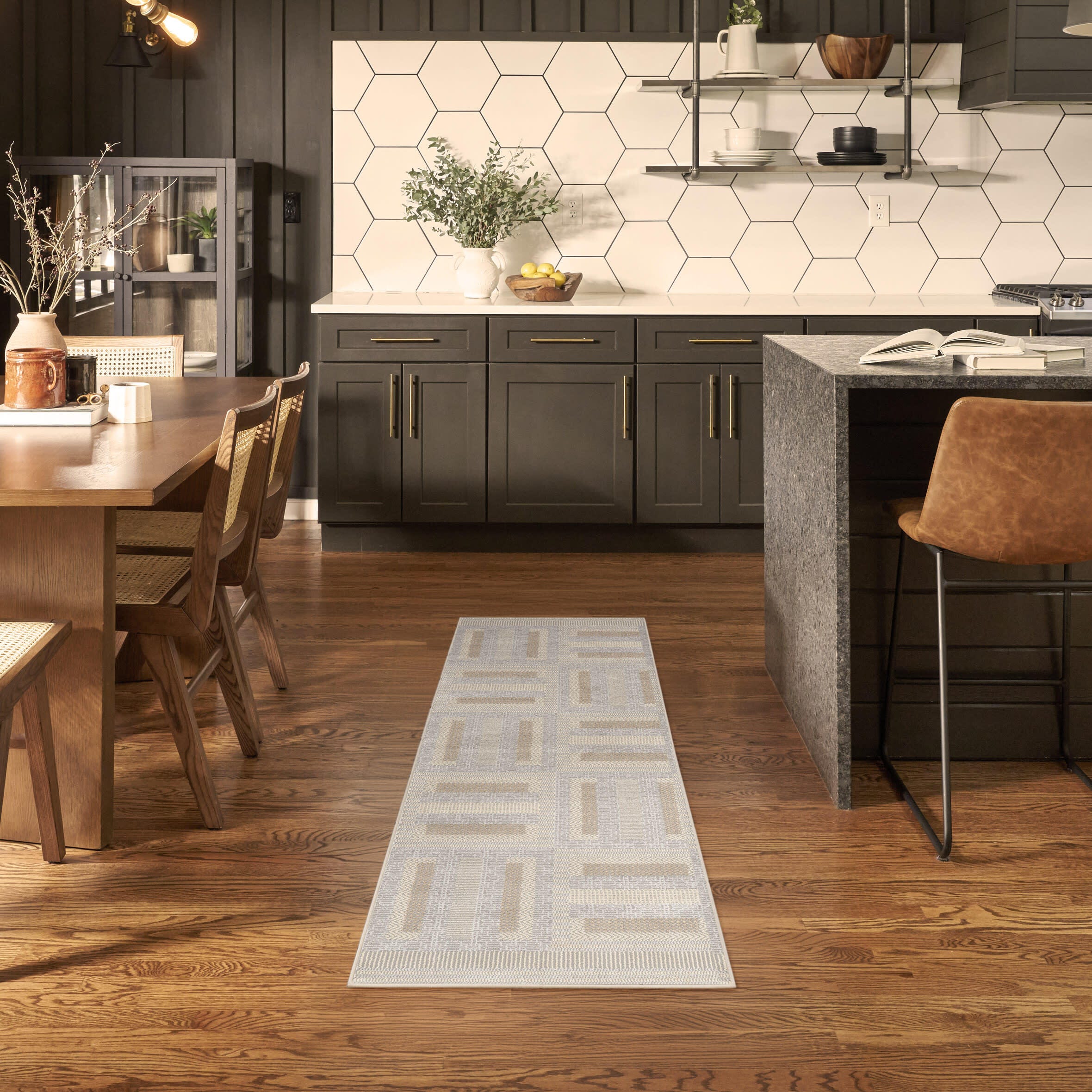 Nourison Home Nordic Dynamic 2' x 6' Runner Rug, Gray/Multi, rollover