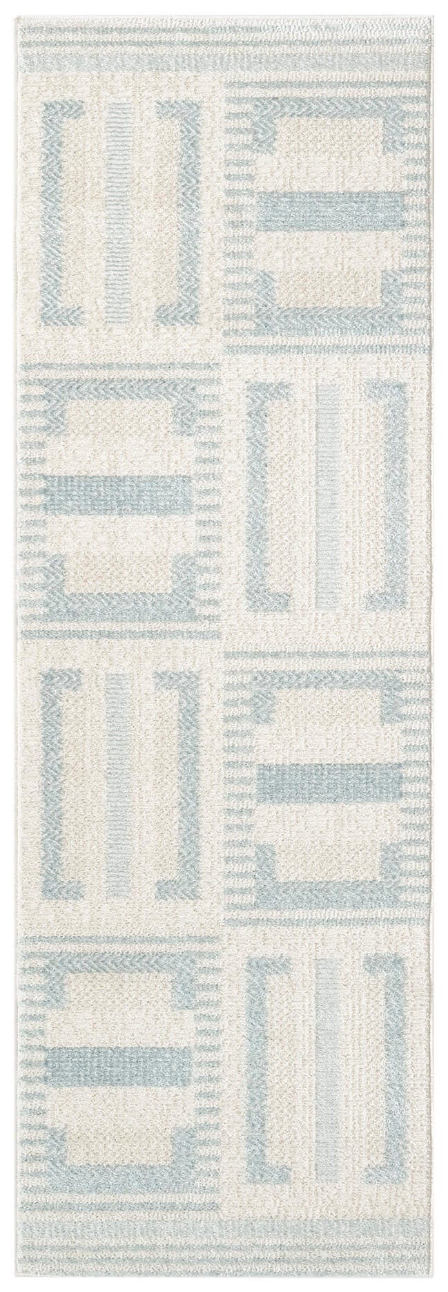 Nourison Home Nordic Dynamic 2' x 6' Runner Rug, Ivory/Blue, large
