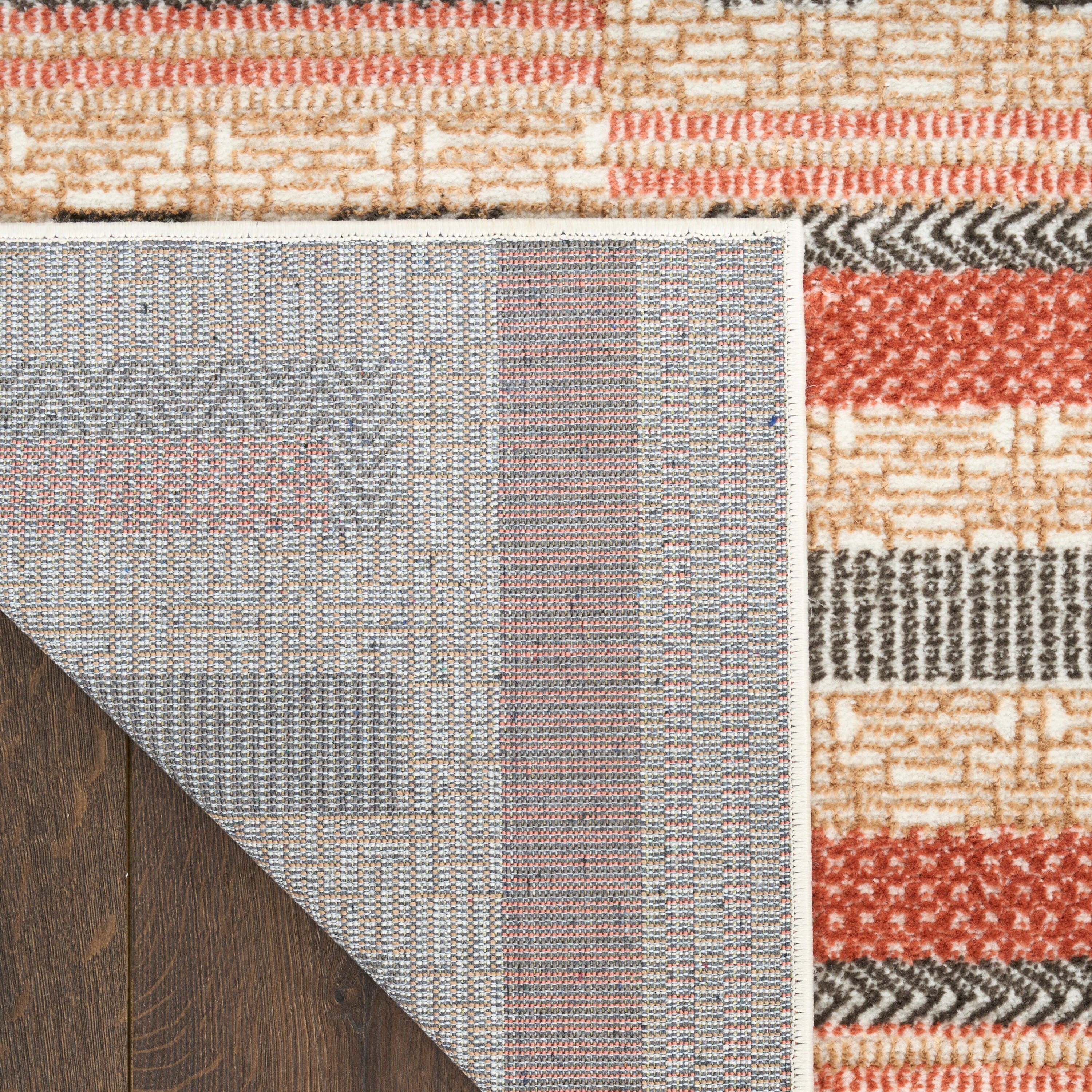 Nourison Home Nordic Dynamic 2' x 6' Runner Rug, Rust/Multi, large