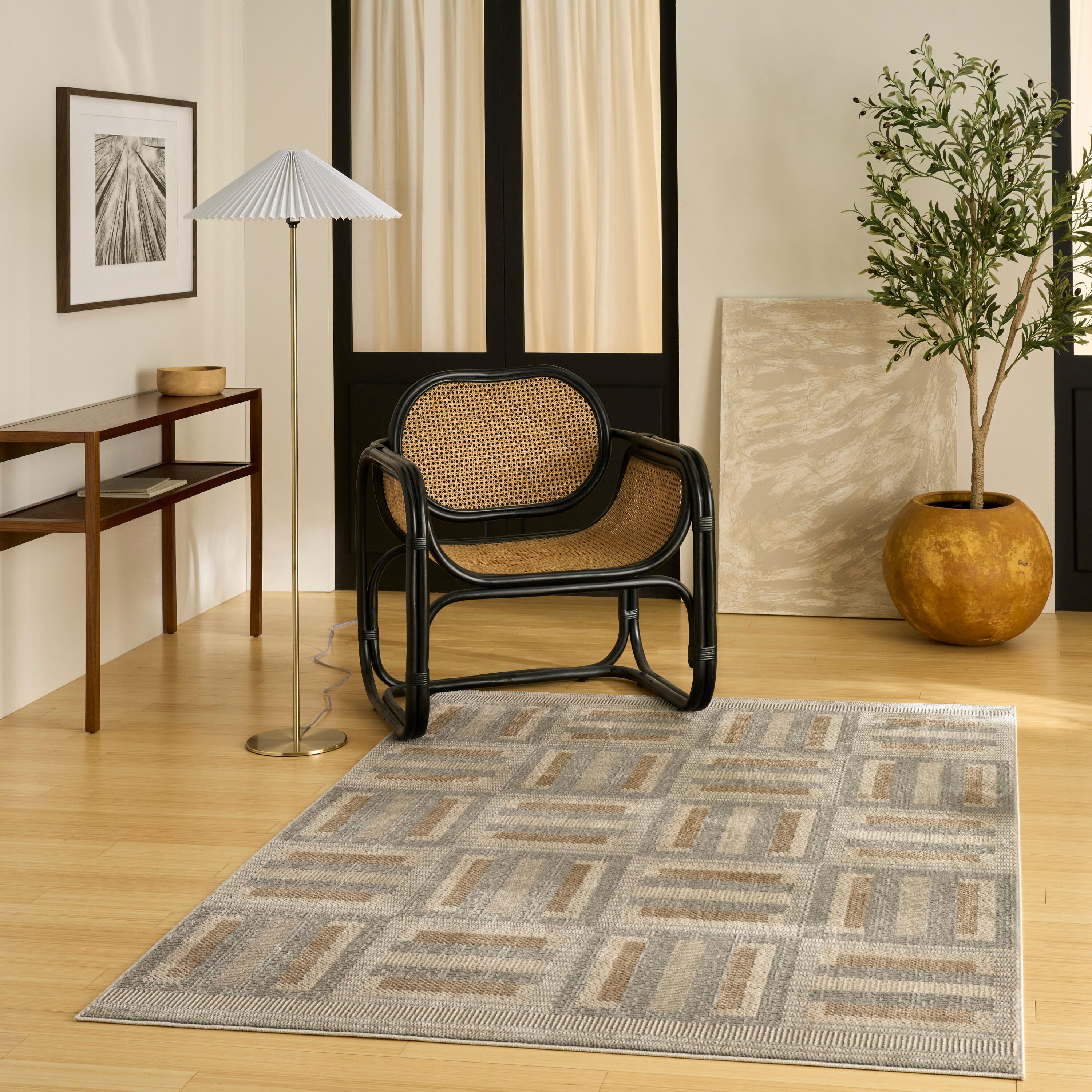 Nourison Home Nordic Dynamic 4' x 6' Area Rug, Gray/Multi, large