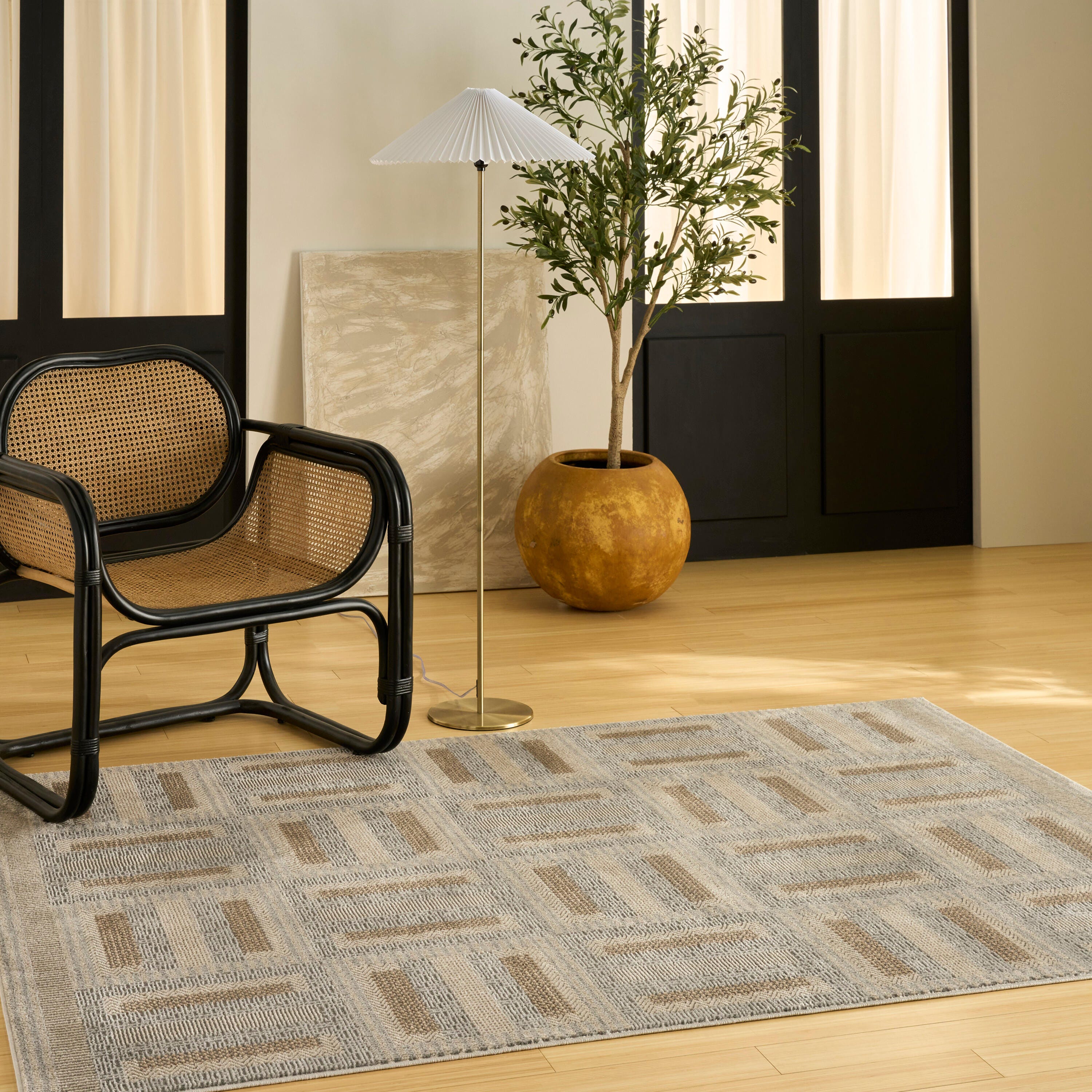 Nourison Home Nordic Dynamic 4' x 6' Area Rug, Gray/Multi, large
