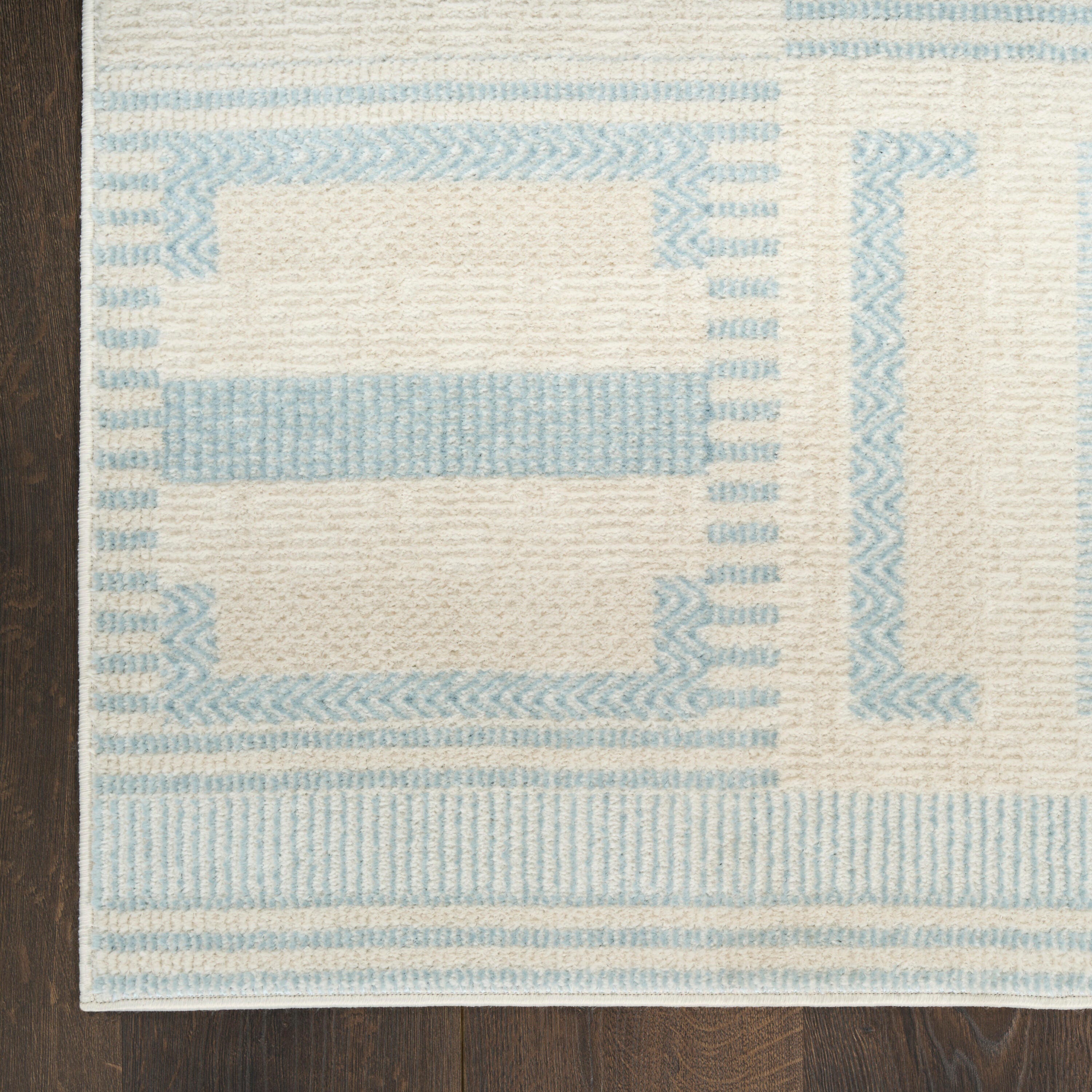 Nourison Home Nordic Dynamic 4' x 6' Area Rug, Ivory/Blue, large
