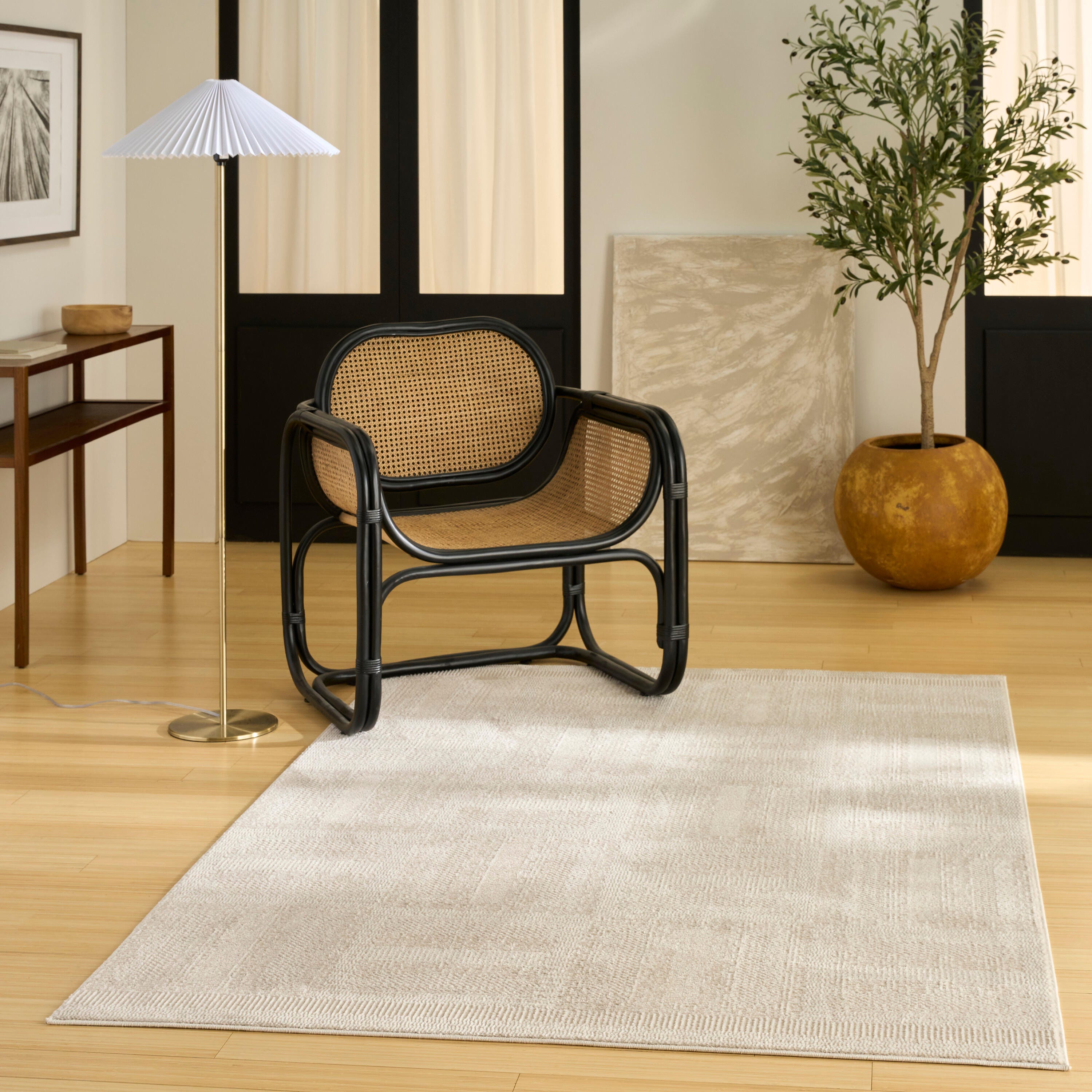Nourison Home Nordic Dynamic 4' x 6' Area Rug, Taupe, large