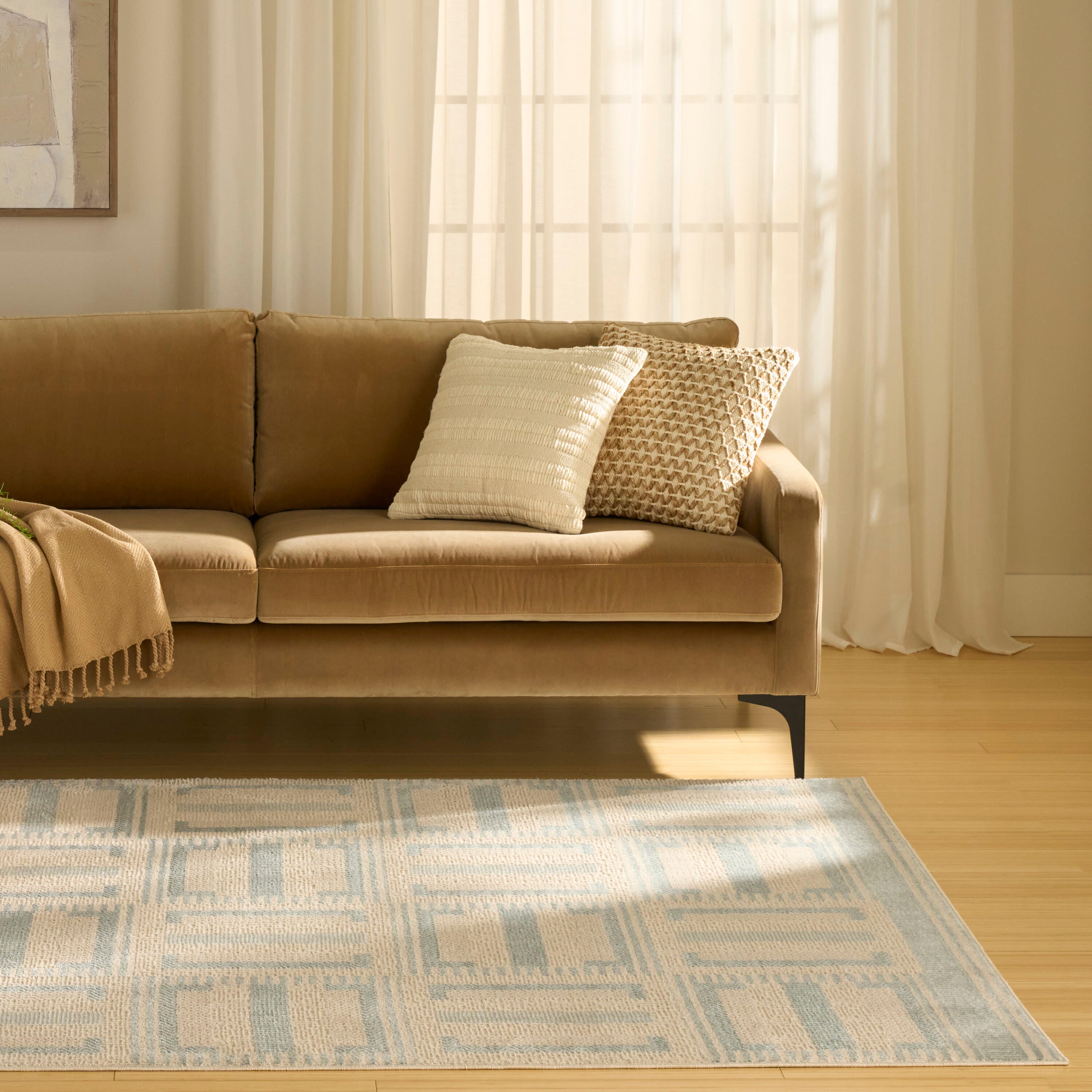 Nourison Home Nordic Dynamic 5' x 7' Area Rug, Ivory/Blue, rollover