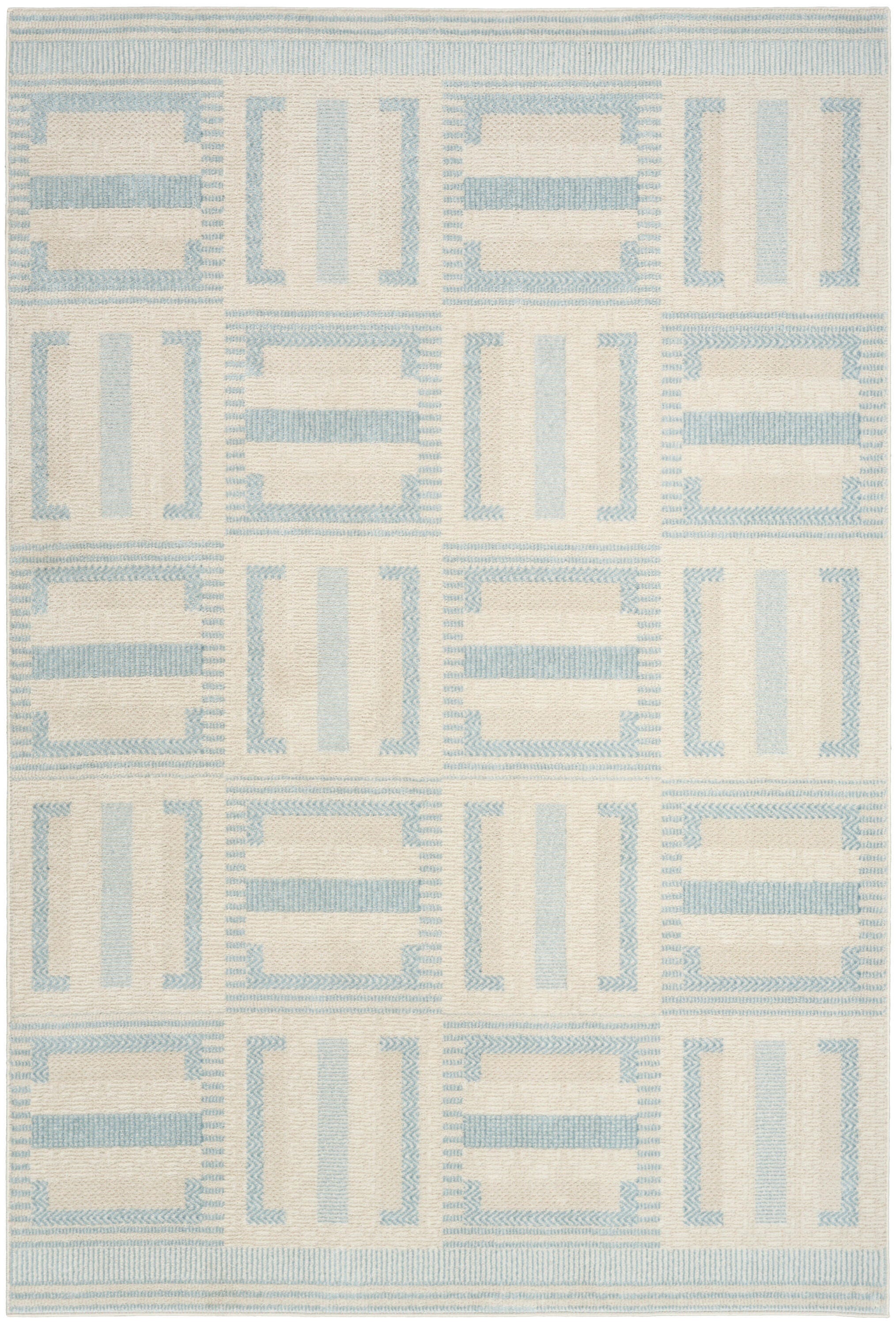Nourison Home Nordic Dynamic 5' x 7' Area Rug, Ivory/Blue, large