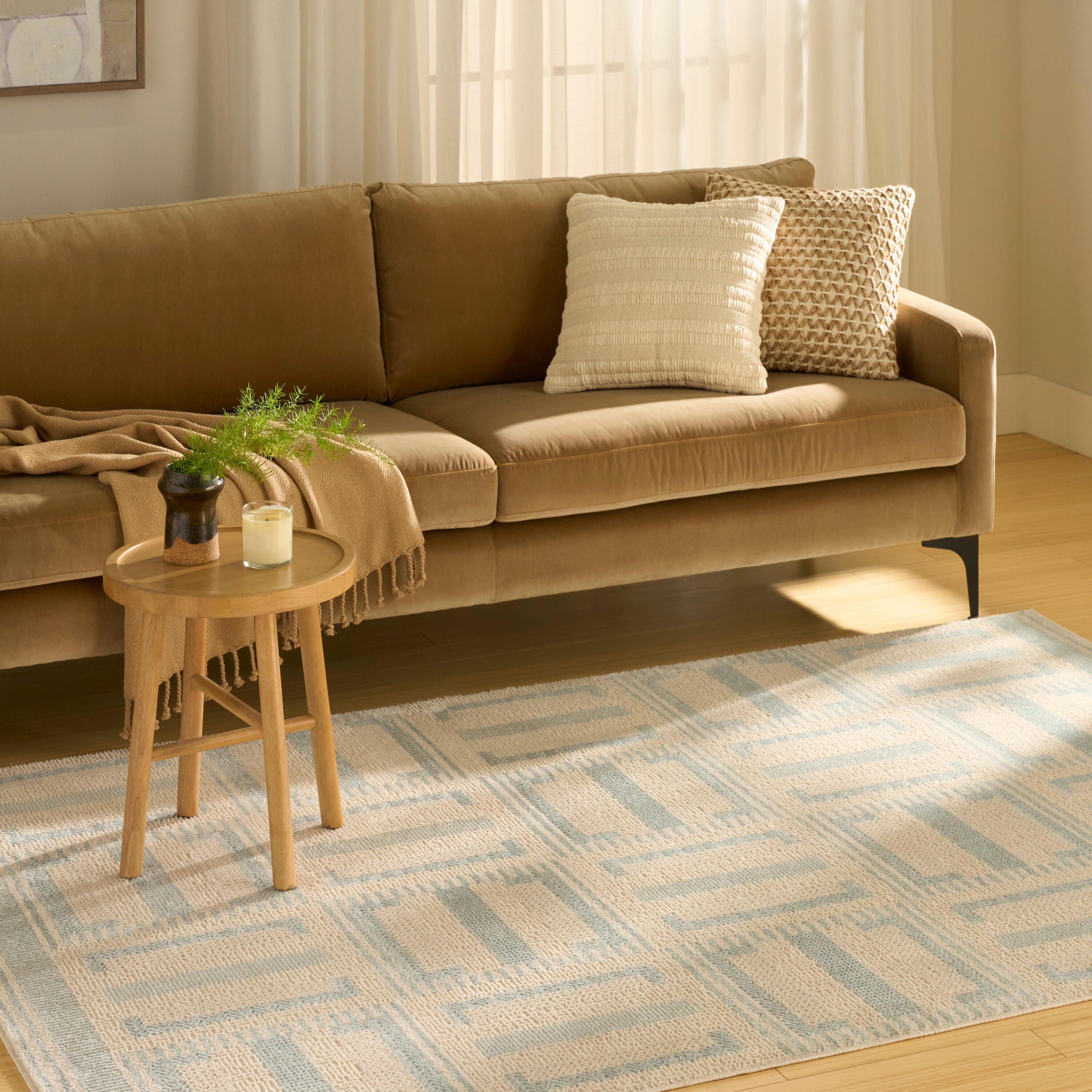 Nourison Home Nordic Dynamic 5' x 7' Area Rug, Ivory/Blue, large
