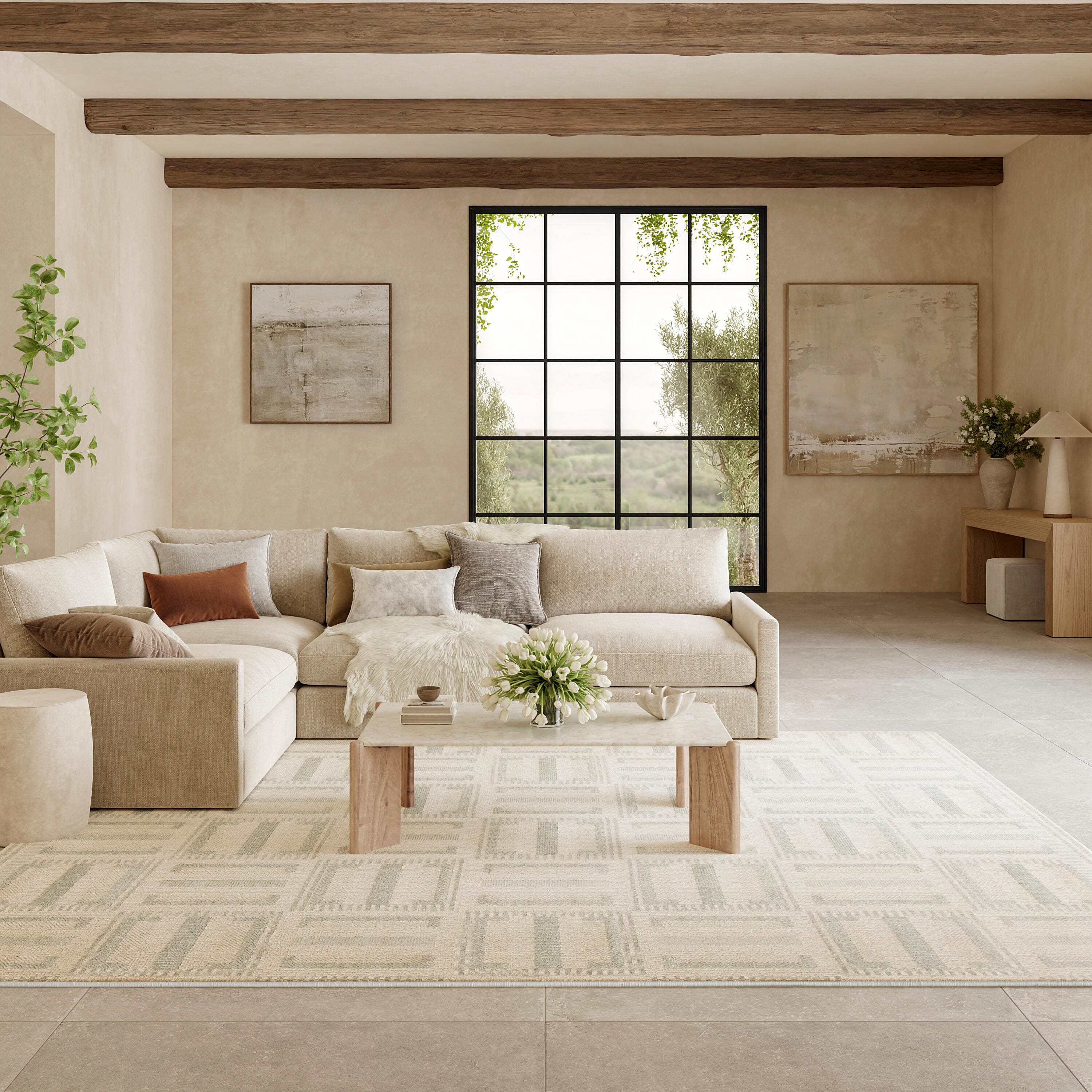 Nourison Home Nordic Dynamic 8' x 10' Area Rug, Ivory/Blue, rollover